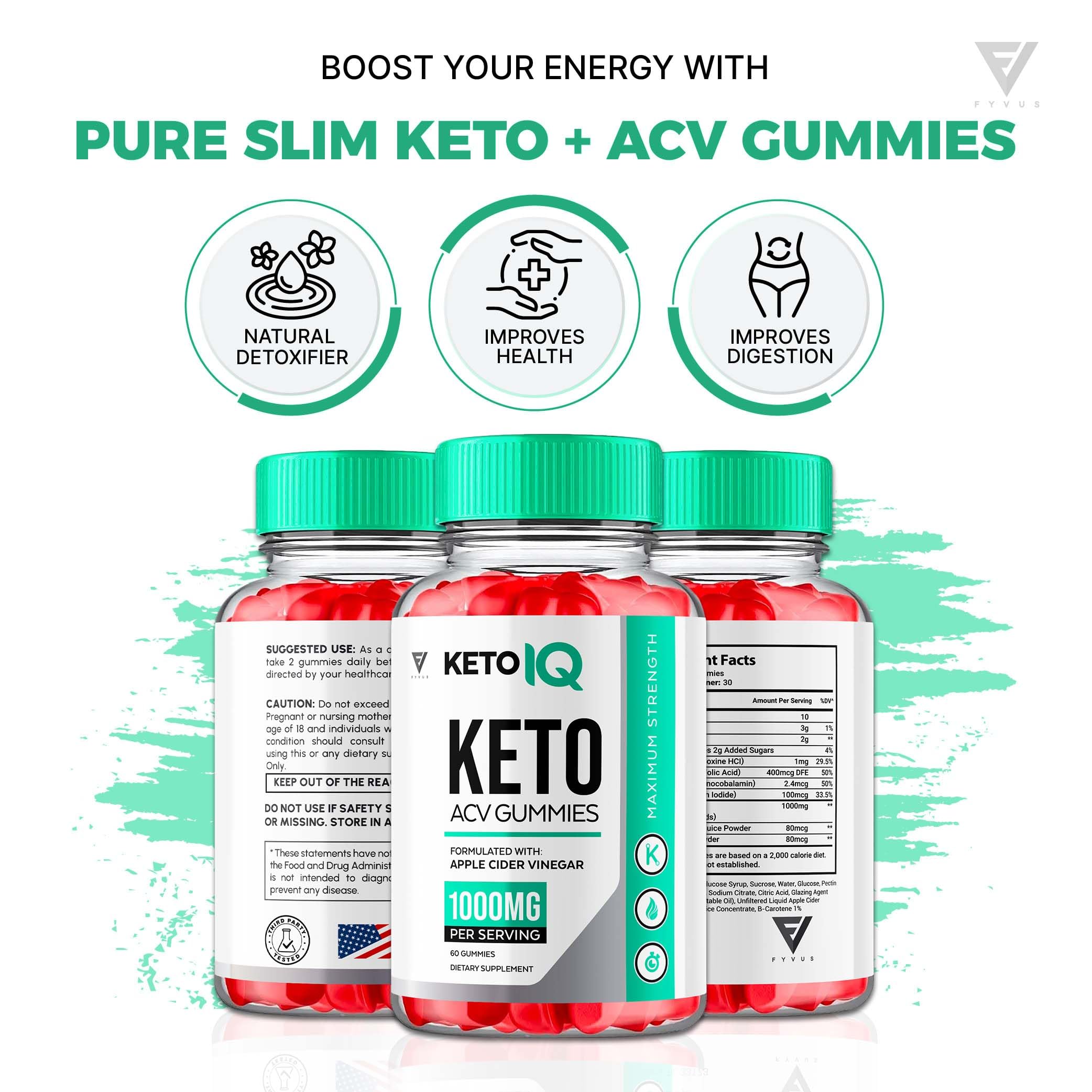 (3 Pack) Keto IQ KetoIQ Keto ACV Gummies, Keto IQ ACV Gummies Advanced Weight Loss Fyvus uk supplements