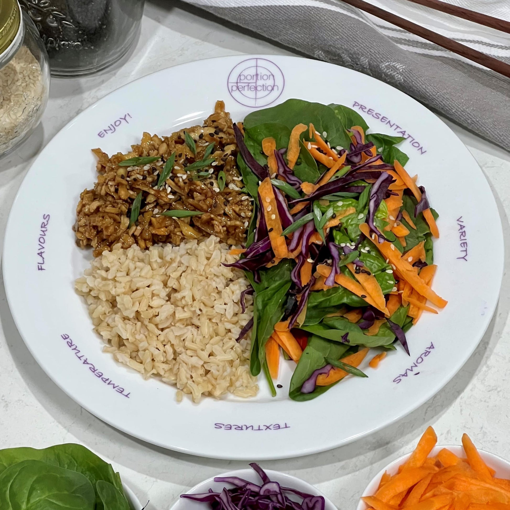 Portion Perfection Melamine 2 Pack 10” Portion Plates for Adults with Low Calorie Meal Plan Portion Perfection uk supplements