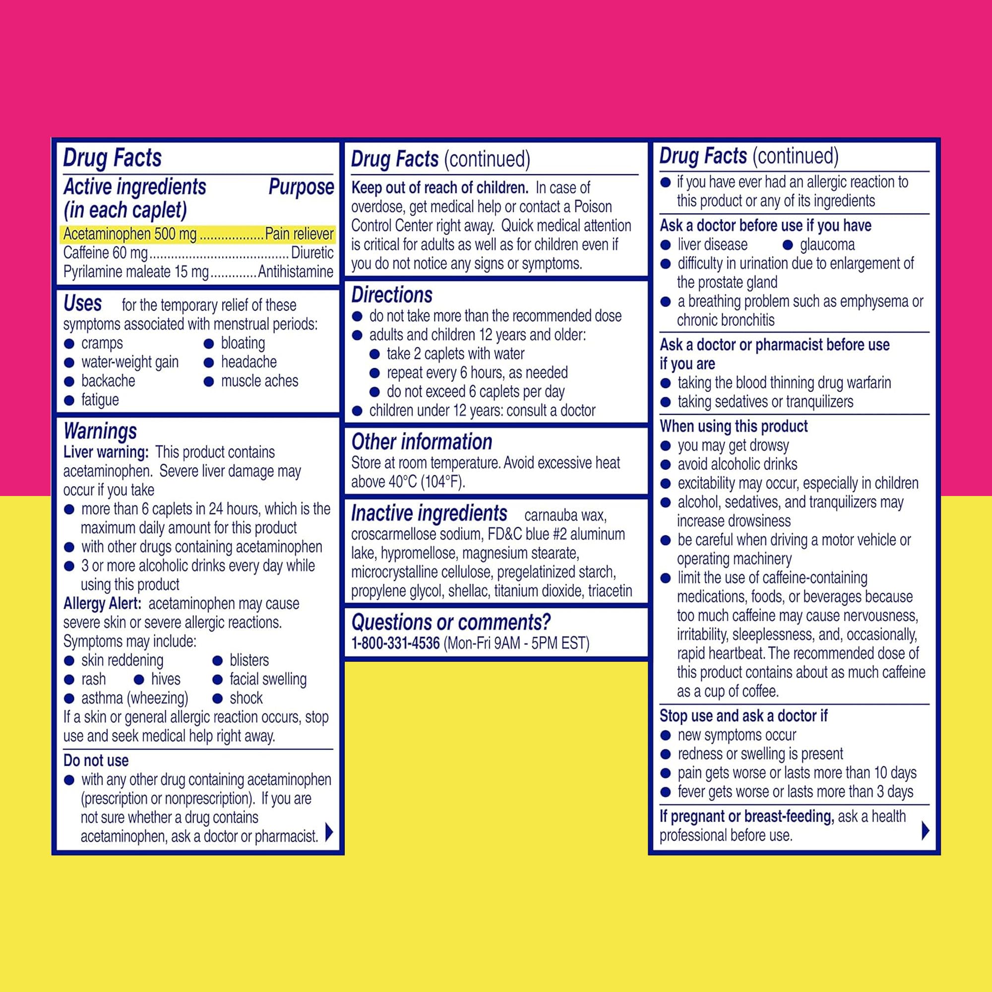 Midol Complete Menstrual Pain Relief Caplets, 40 Count - Provides Cramp, Headache, and Bloating Relief Midol uk supplements