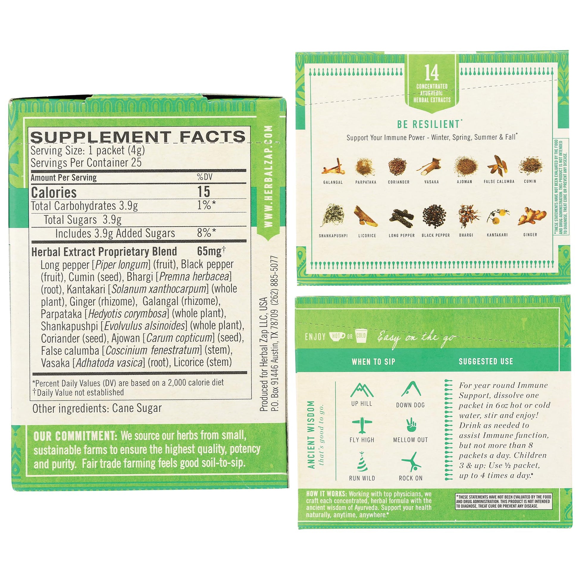 Herbal Zap! Immune Support Supplement Powder (25 Packets Per Box) – Ancient Ayurvedic Herbal Blend, Dissolves in Hot or Cold Water, 0.14 Oz Ea Herbal Zap uk supplements