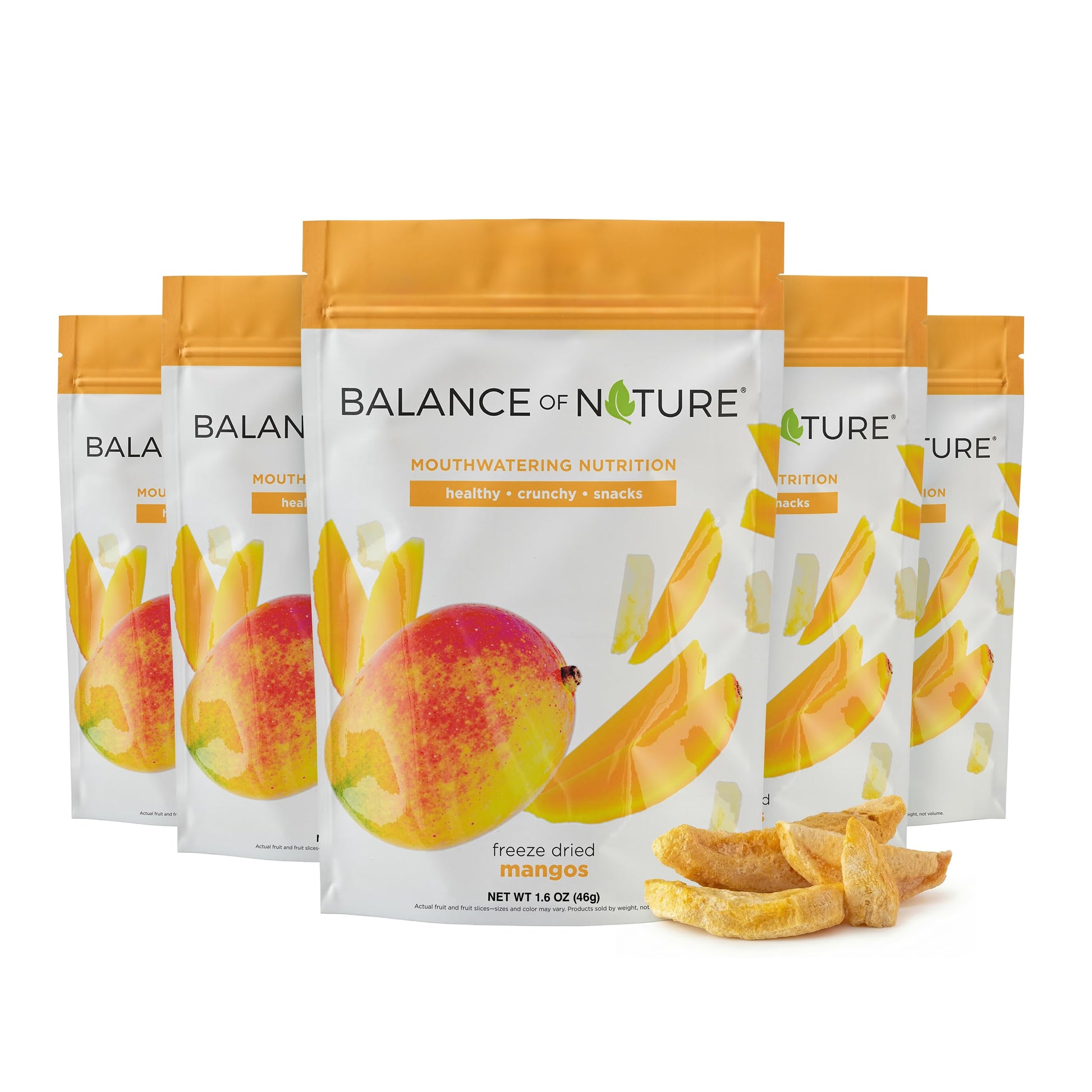 Balance of Nature Freeze-Dried Mangos (5 Pack) – 100% Real Fruit, Crunchy Mango Slices, Healthy Snack, Mouthwatering Nutrition, Gluten-Free, Vegan, No Sugar Added, Five 1.6 oz Bags Balance of Nature uk supplements