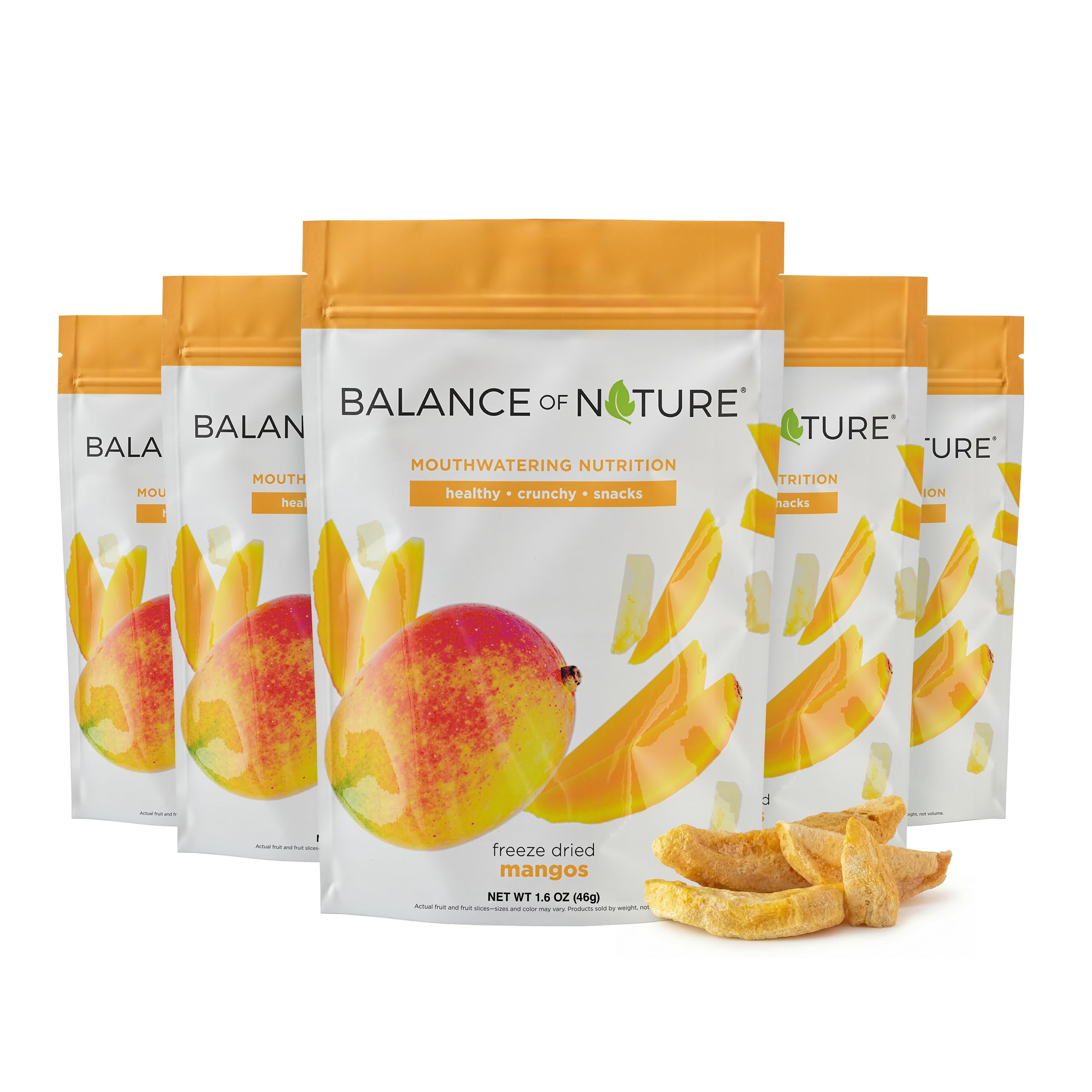 Balance of Nature Freeze-Dried Mangos (5 Pack) – 100% Real Fruit, Crunchy Mango Slices, Healthy Snack, Mouthwatering Nutrition, Gluten-Free, Vegan, No Sugar Added, Five 1.6 oz Bags Balance of Nature uk supplements