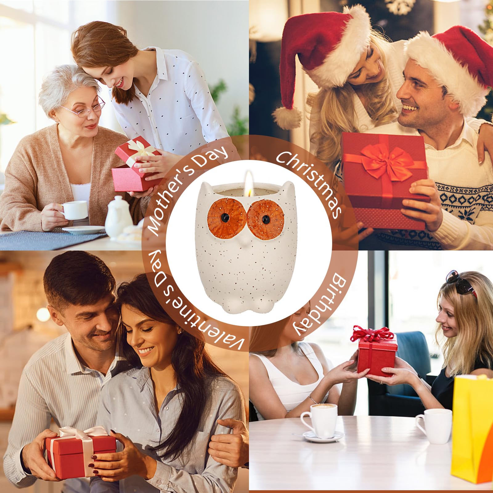 ETAKISH Lavender Scented Candle Gifts for Women, Cute Owl Highly Scented Aromatherapy Candle ETAKISH uk supplements