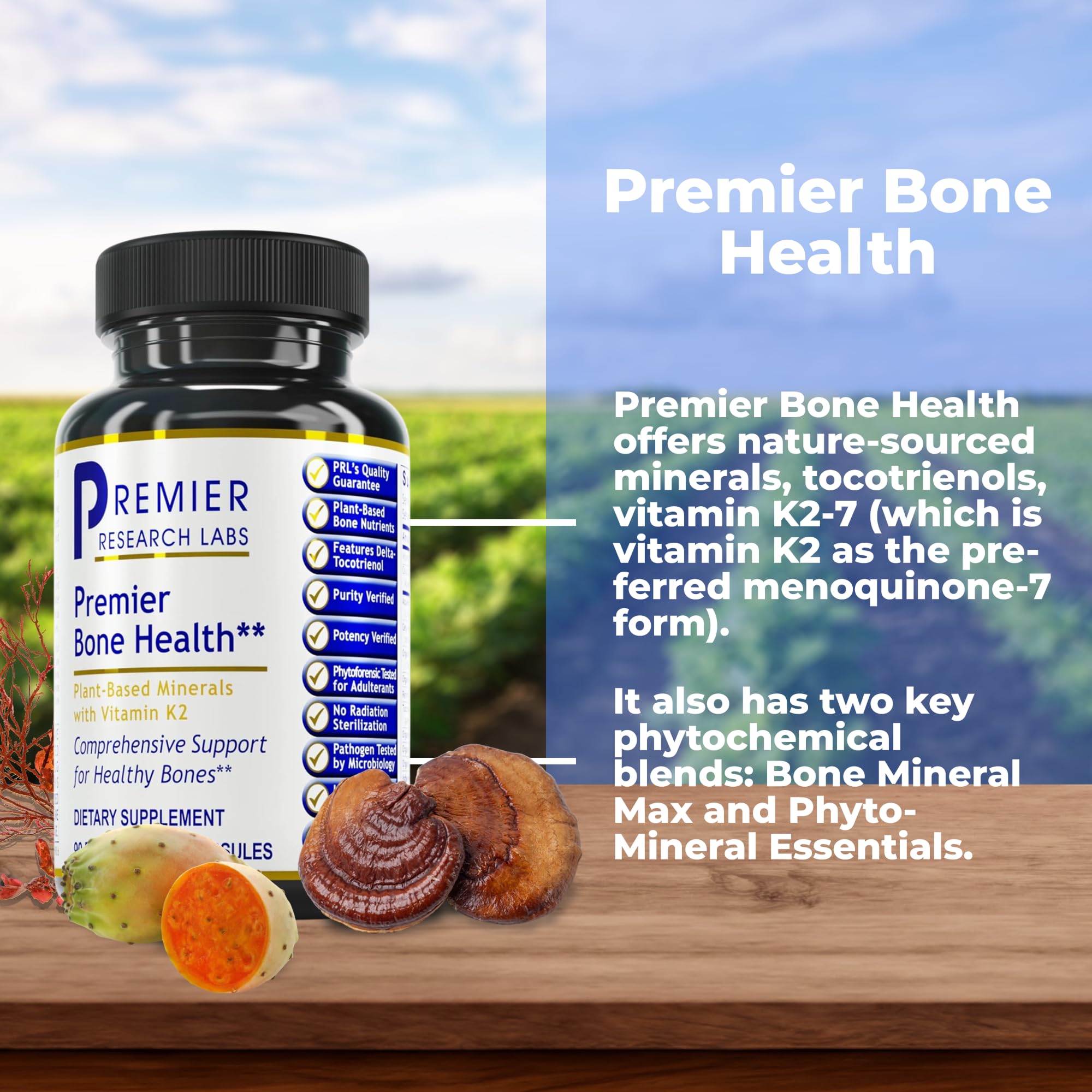 Premier Research Labs Premier Bone Health - Bone Health Vitamins, Bone Strength Supplement for Women & Men, Calcium Supplement with Vitamin K2, Healthy Bone Support - 90 Capsules Premier Research Labs uk supplements