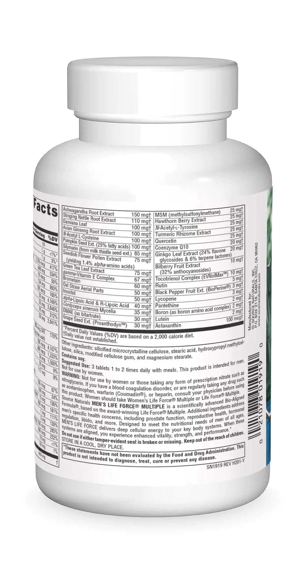 Source Naturals Men's Life Force Multiple Daily Multivitamin & Immune Health Supplement - 13 Essential Vitamins, Nutrients & Minerals - 180 Tablets Source Naturals uk supplements