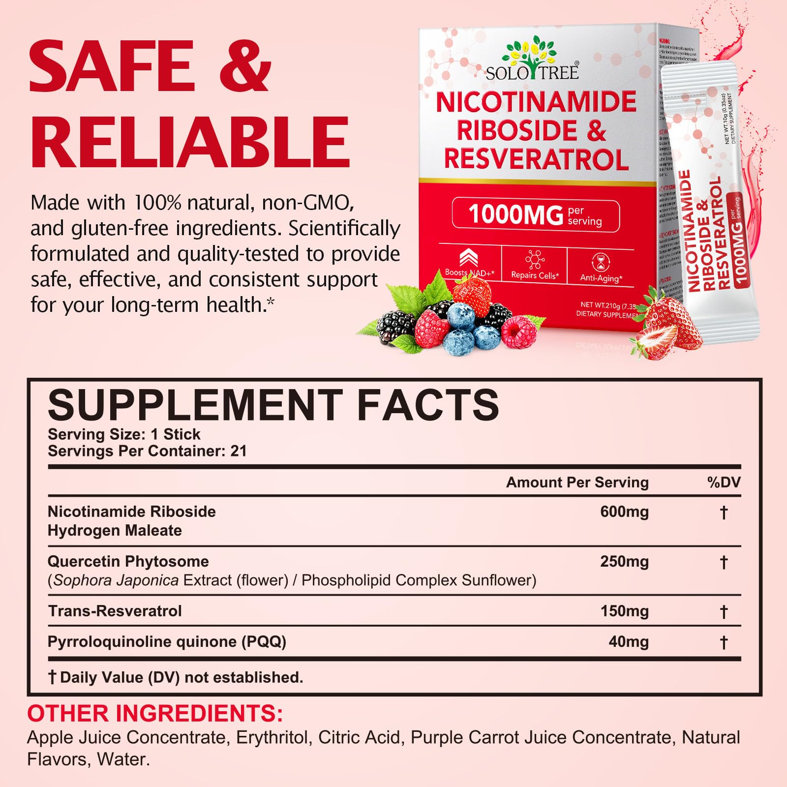 NAD+ Supplement 1000mg Liquid Packets 21pcs, Nicotinamide Riboside Resveratrol, NAD Supplements for Women Men, Anti-Aging, Repairs Cells, Support Natural Vitality Nyloriaine uk supplements