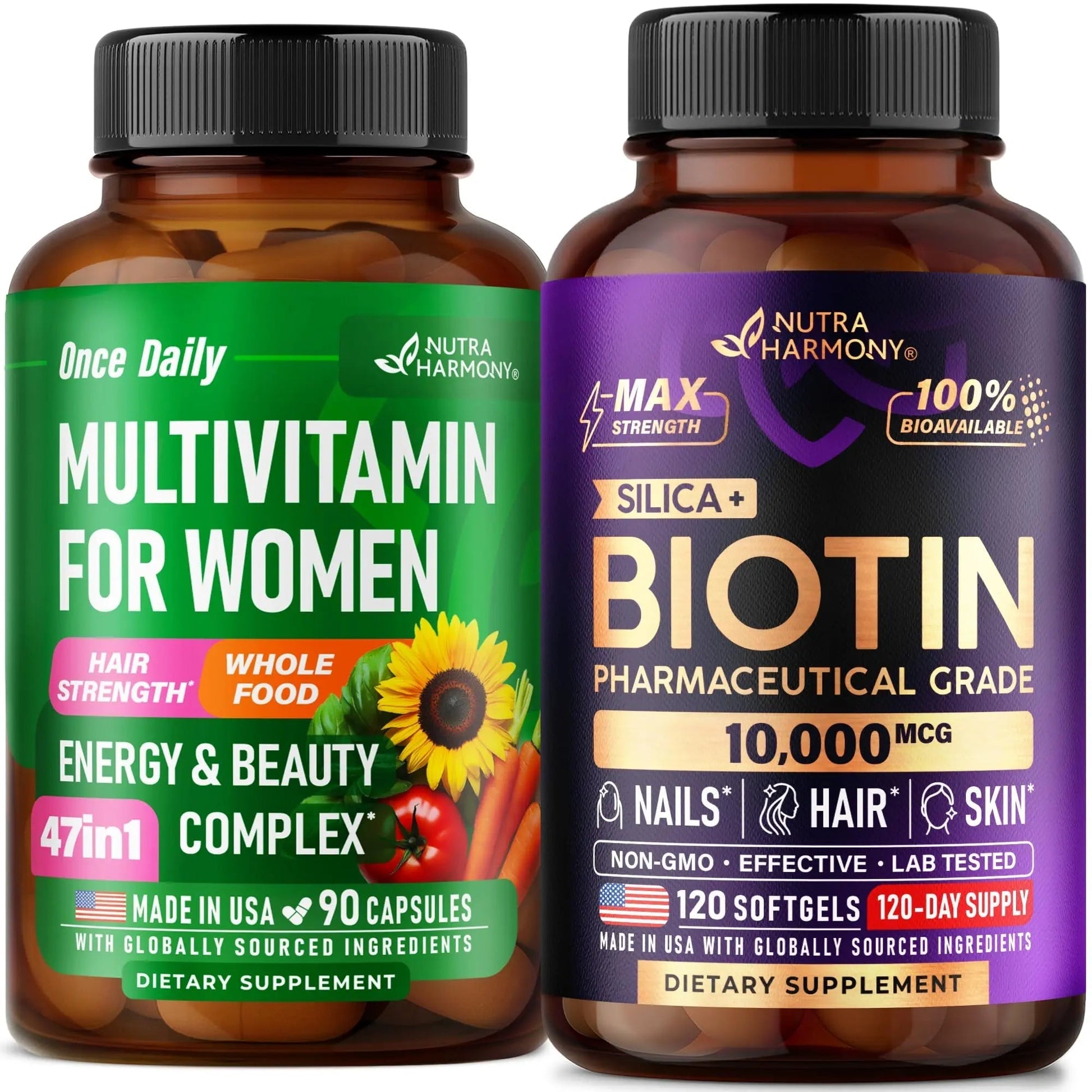 NUTRAHARMONY Multivitamins for Women & Biotin Softgels NUTRAHARMONY uk supplements