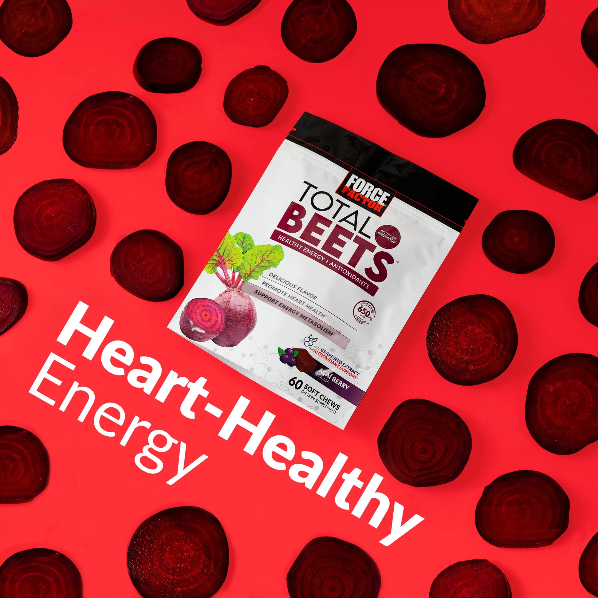 Force Factor Total Beets Soft Chews with Beetroot, Nitrates, L-Citrulline, Grapeseed Extract Force Factor uk supplements