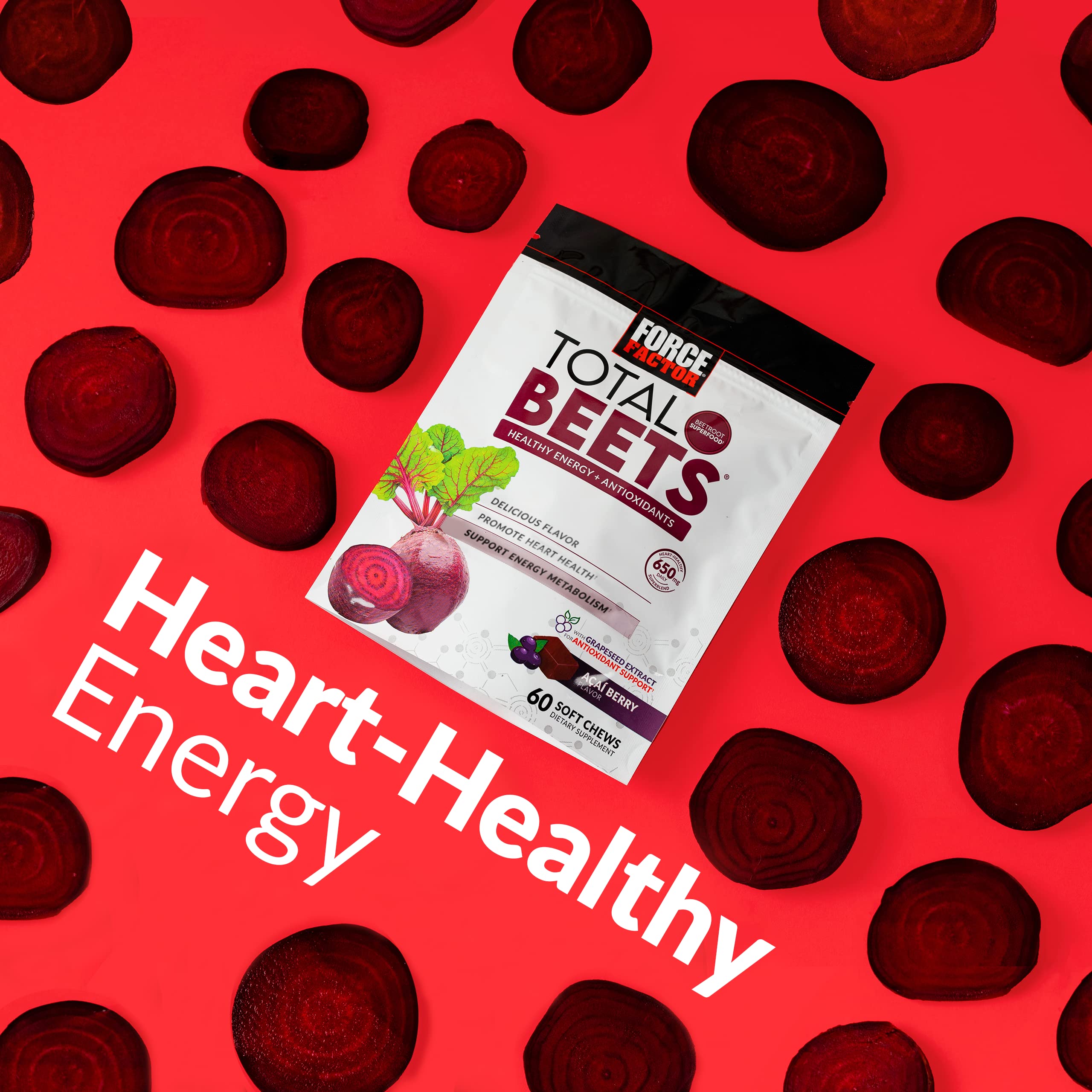 Force Factor Total Beets Soft Chews with Beetroot, Nitrates, L-Citrulline, Grapeseed Extract Force Factor uk supplements