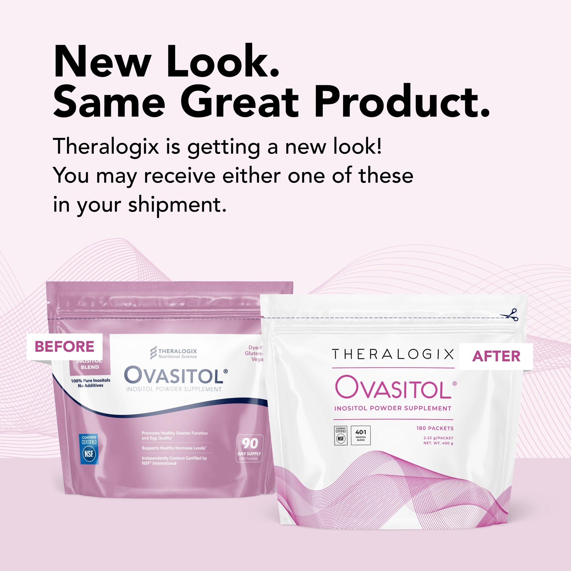 Theralogix Ovasitol Inositol Powder Packets - 180 Servings - Myo-Inositol Theralogix uk supplements