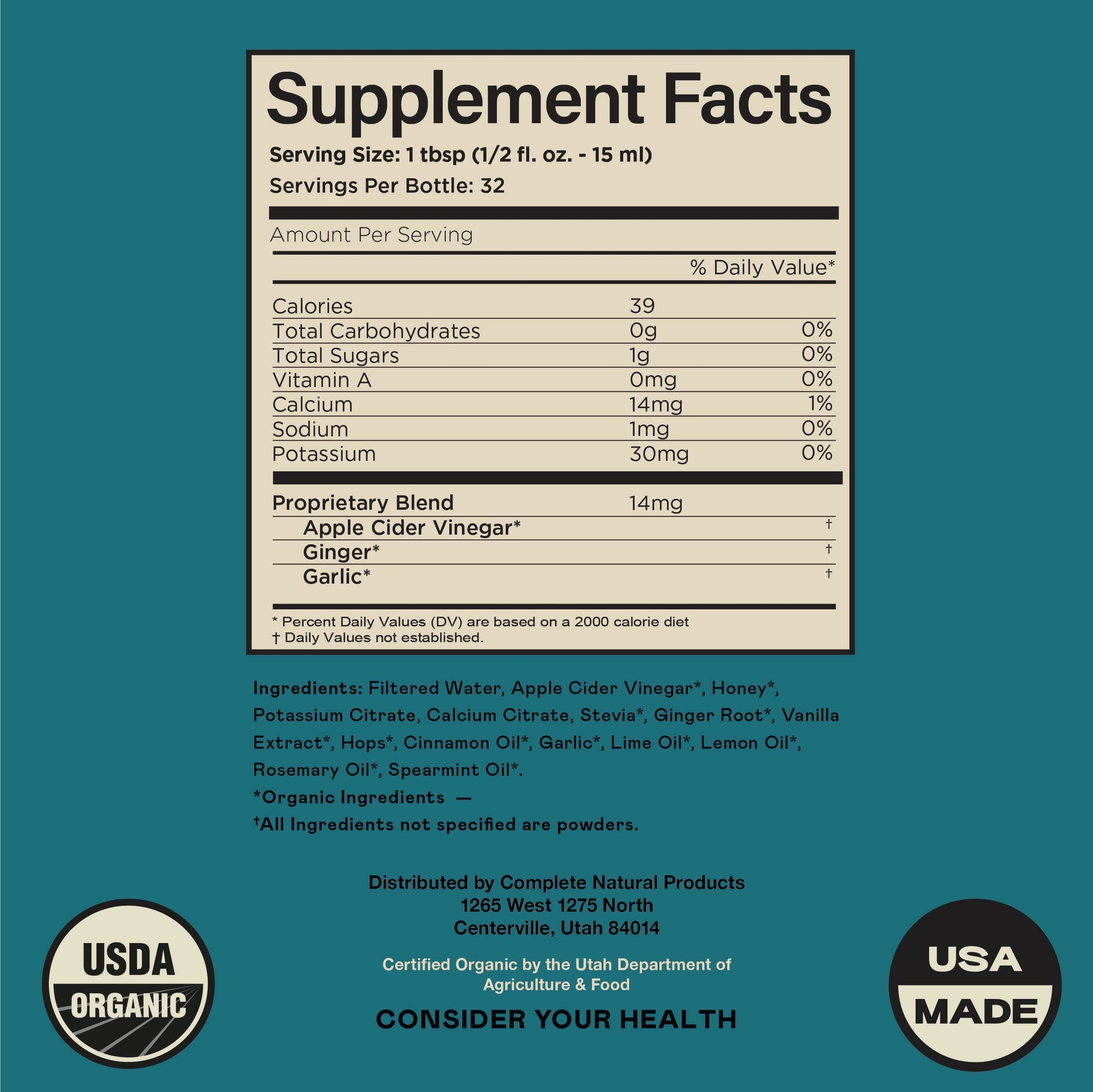 Organic Amish Leg Cramp Relief Liquid 16oz - Natural Muscle and Foot Support Supplement with Apple Cider Vinegar, Ginger, Garlic, Aloe, Fast Cramp Reducing Formula, Certified Organic, Made in USA Complete Natural Products uk supplements