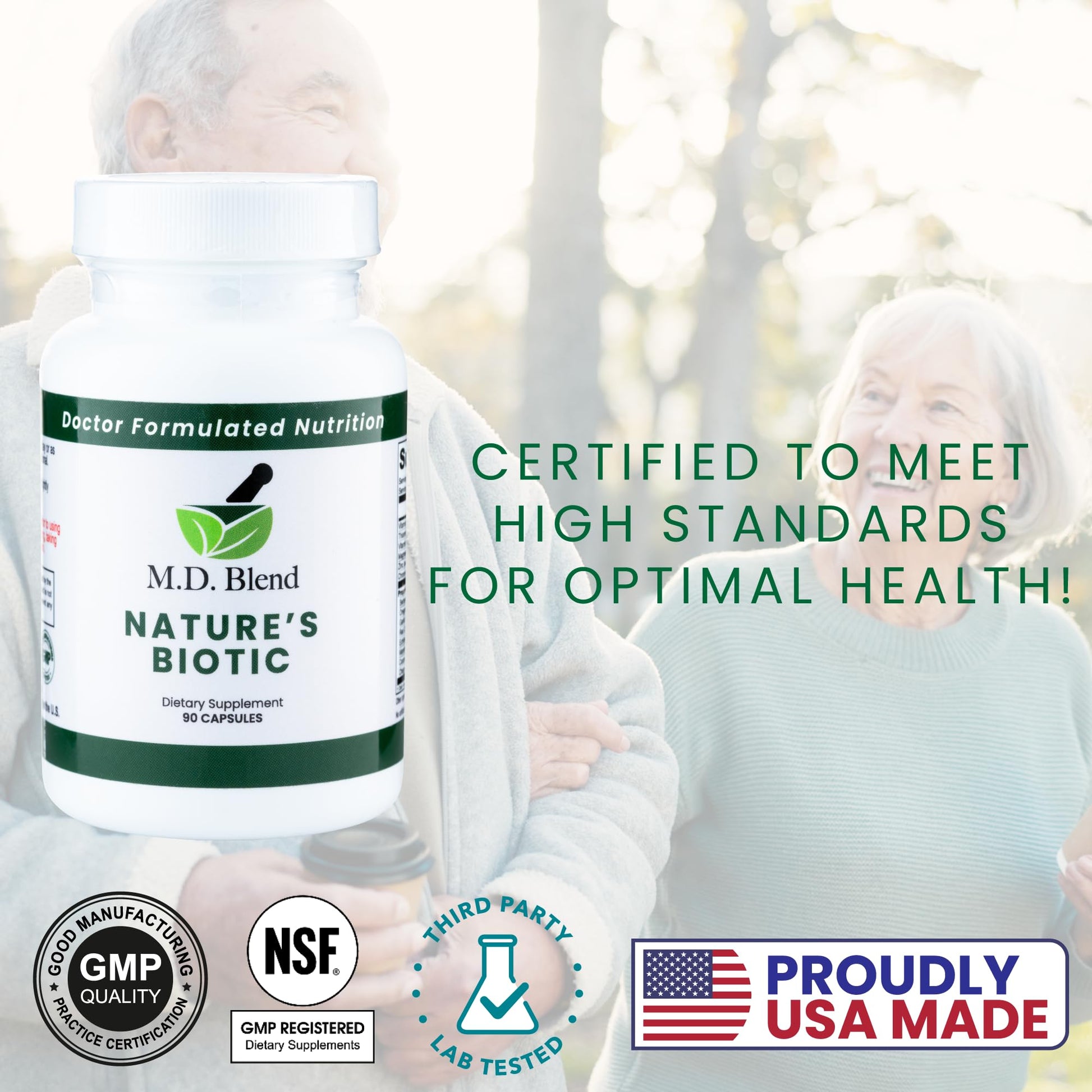 M.D. Blend Nature’s Biotic & Allergy Expert Bundle for Immune Support, Seasonal Allergy Relief, Respiratory Wellness, Quercetin and Bromelain, NAC Nettle Root Vitamins & Minerals Plant-Based Capsules M.D. Blend uk supplements