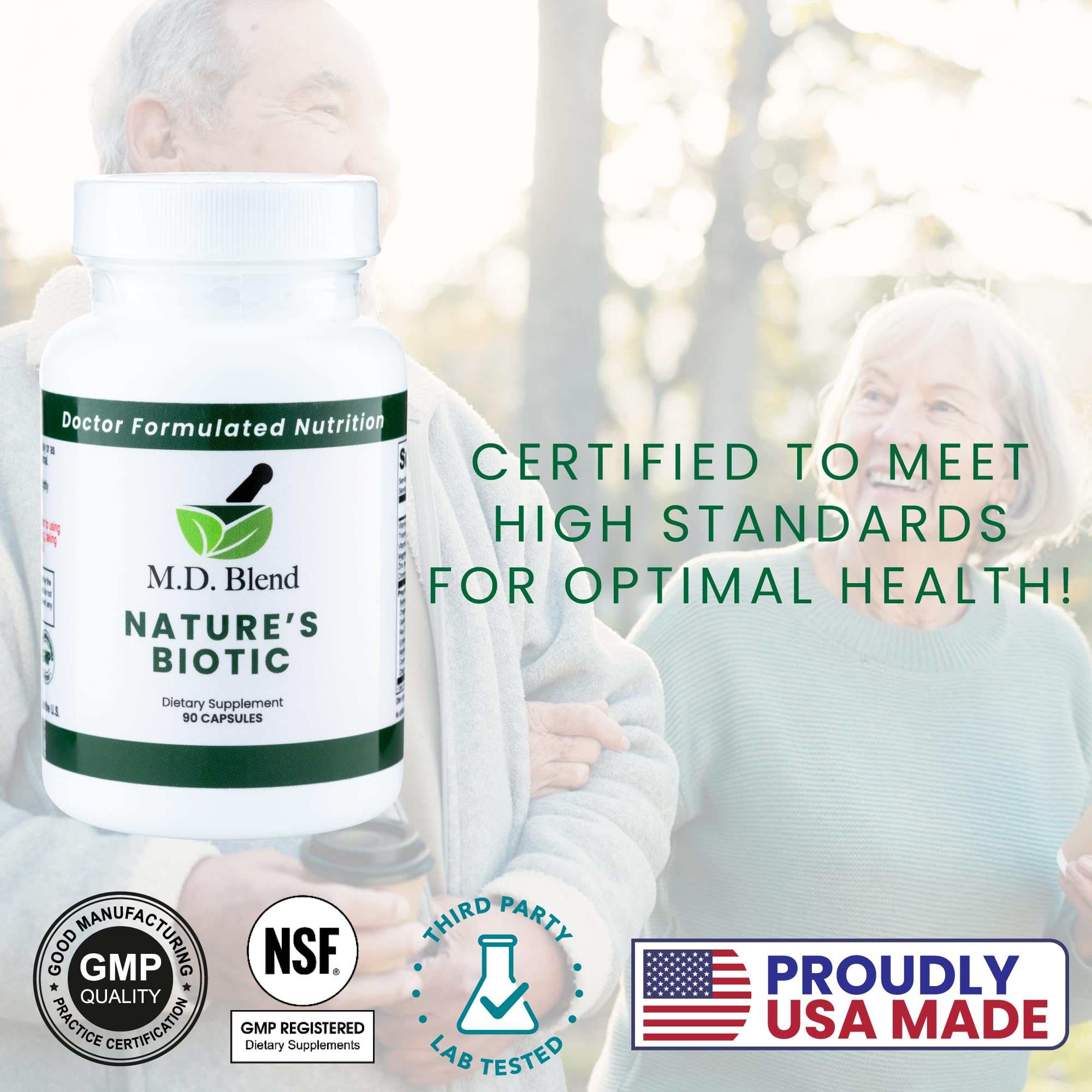 M.D. Blend Nature’s Biotic & Allergy Expert Bundle for Immune Support, Seasonal Allergy Relief, Respiratory Wellness, Quercetin and Bromelain, NAC Nettle Root Vitamins & Minerals Plant-Based Capsules M.D. Blend uk supplements