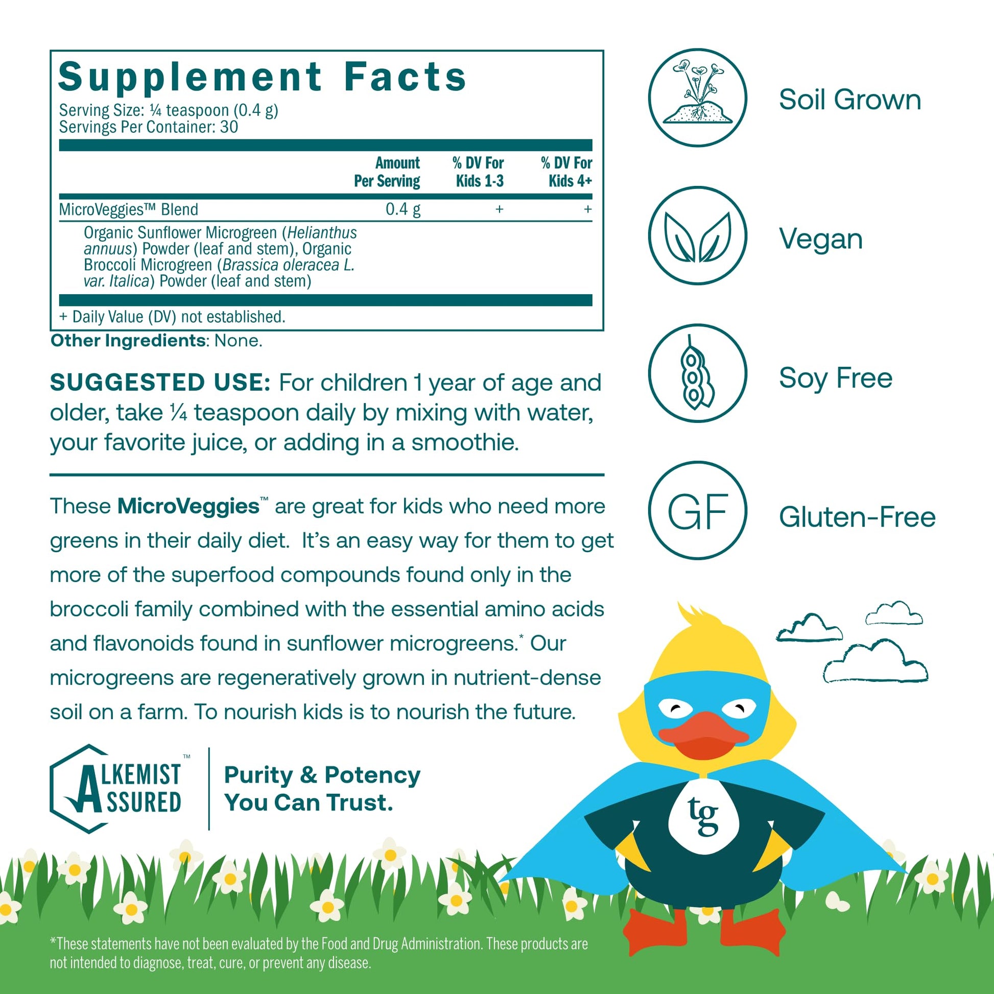 True Grace True Littles MicroVeggies - 0.4 oz - Kids Daily Superfood Powder for Immune Health - Gluten & Soy Free, Vegan, Regenerative Organic Certified - 30 Servings True Grace uk supplements