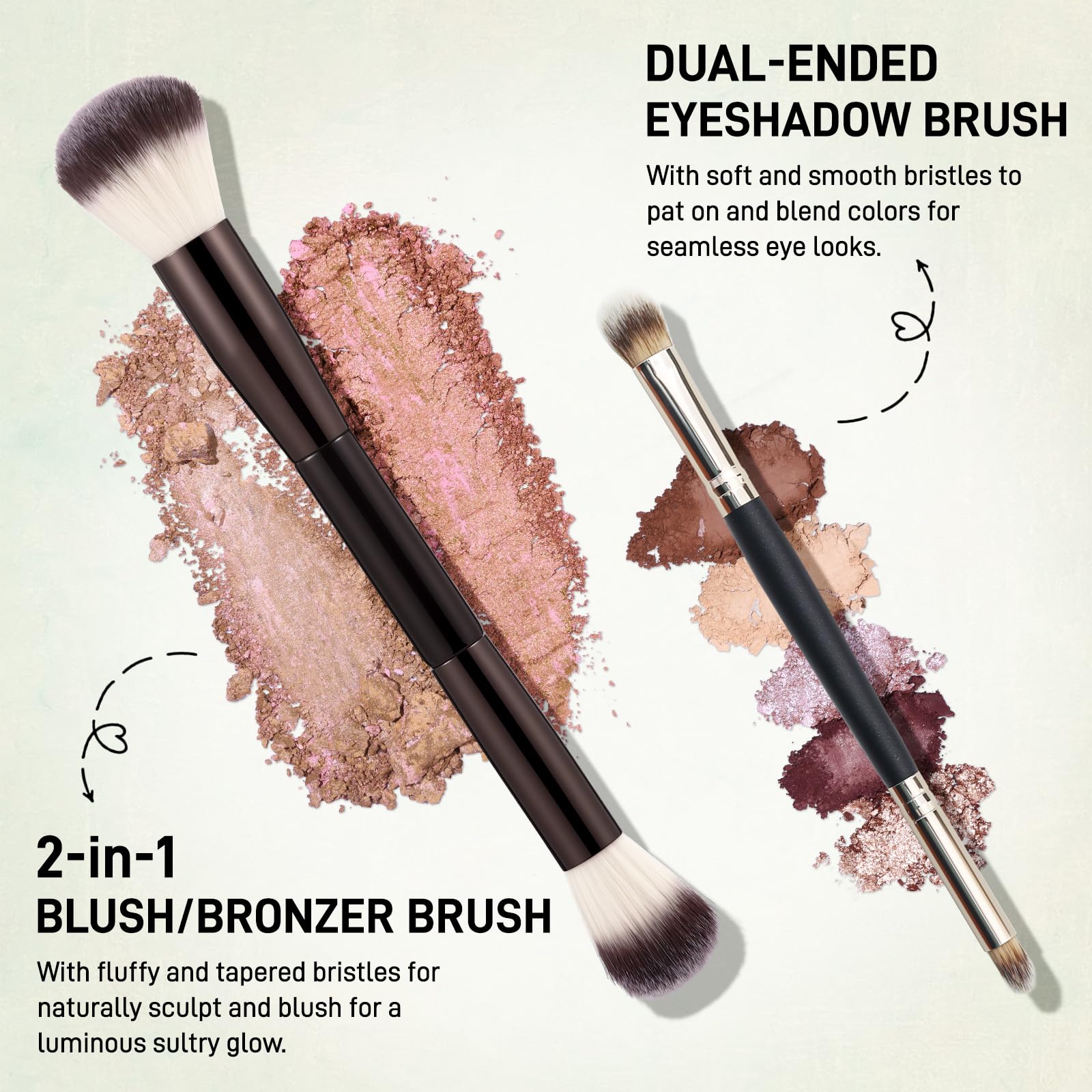 UCANBE Full Size Baked Makeup Palette Set - Include Blush, Bronzer, 8 Eyeshadows & Brushes, Pigmented All-in-One Face & Eye Compact Powder Beauty Holiday Gift Kit for Starter & Pros, Travel Friendly UCANBE uk supplements
