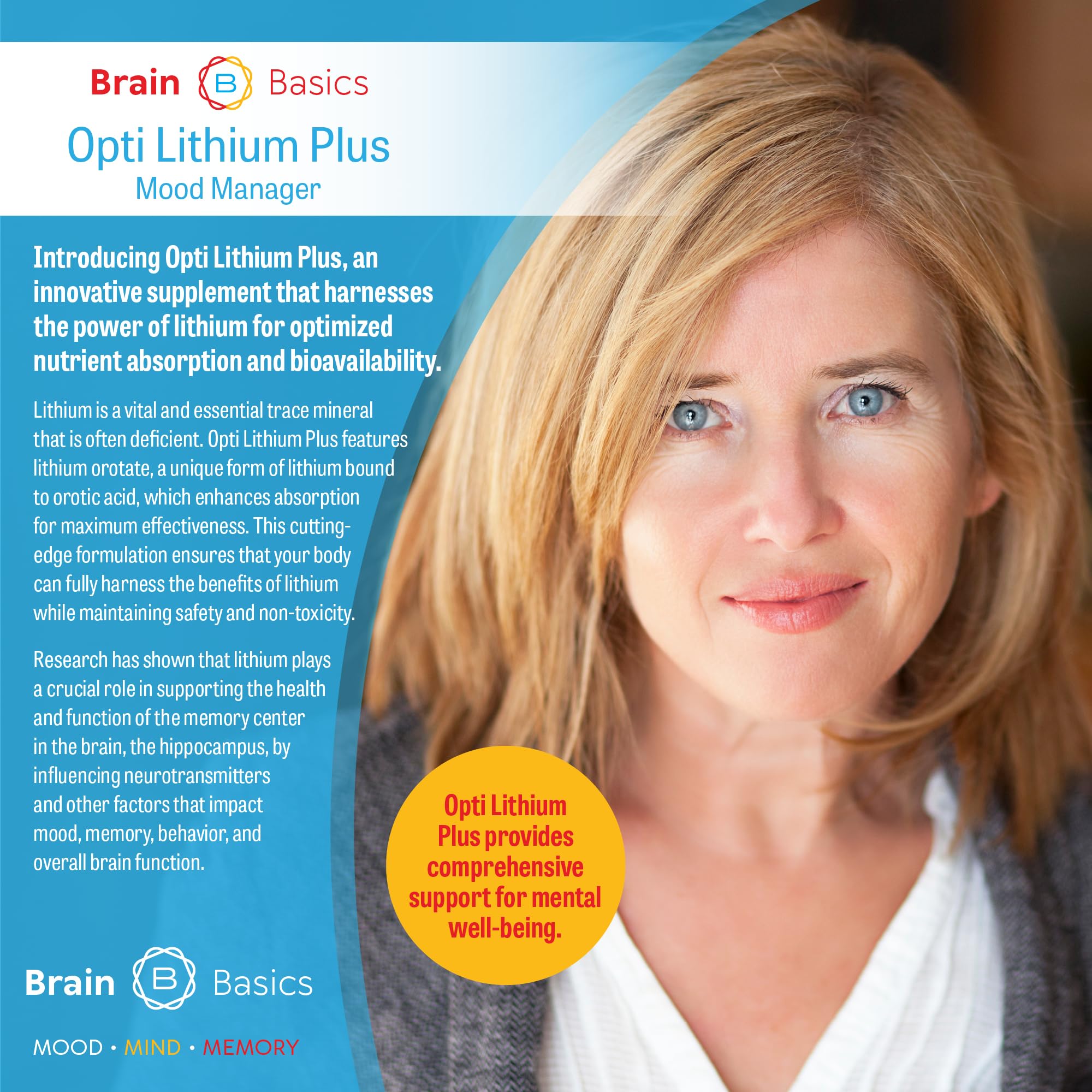 Opti Lithium Plus: Supercharge Brain Health with Enhanced Nutrient Absorption for Optimal Well-Being. Brain Bean uk supplements