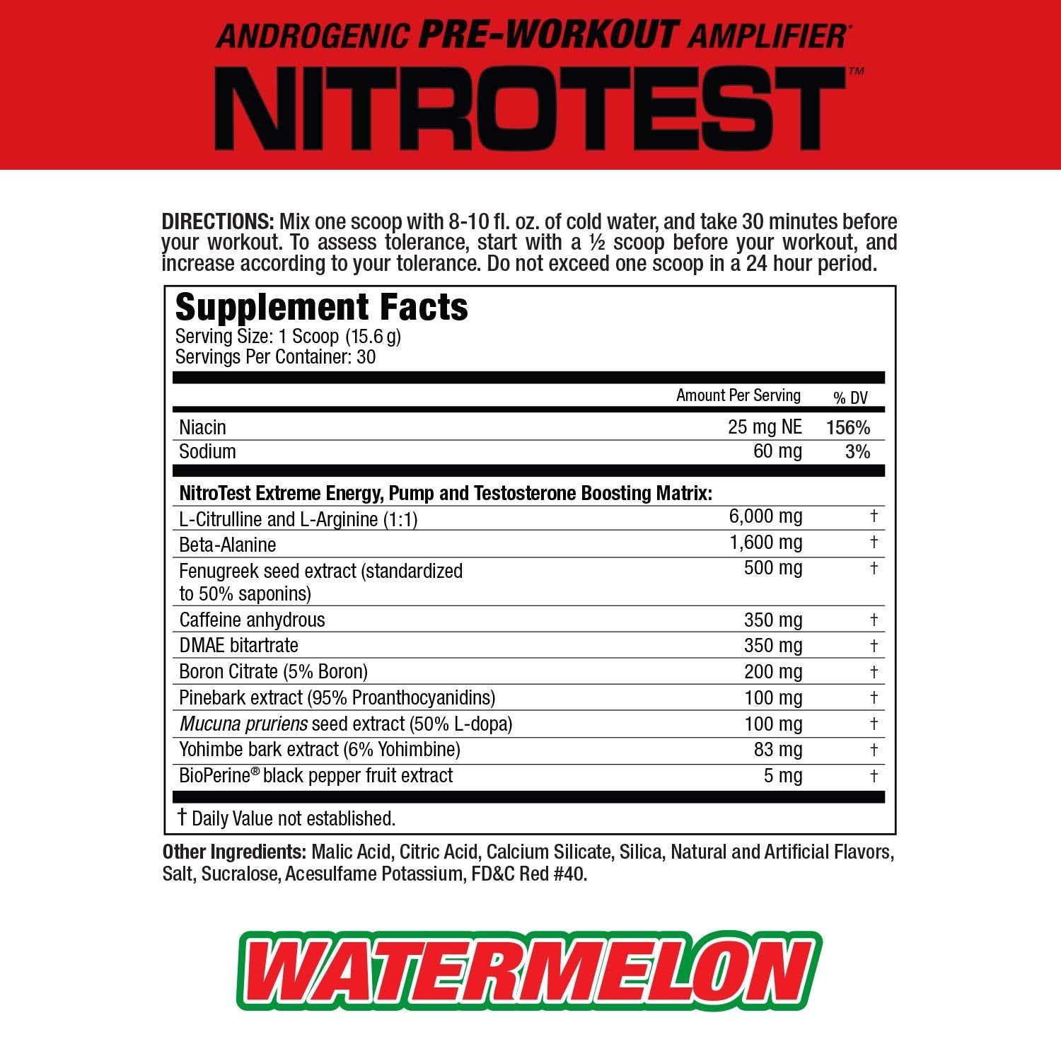 MuscleMeds Nitrotest Pre-Workout Supplement Drink, Boost Nitric Oxide, Testosterone MuscleMeds uk supplements