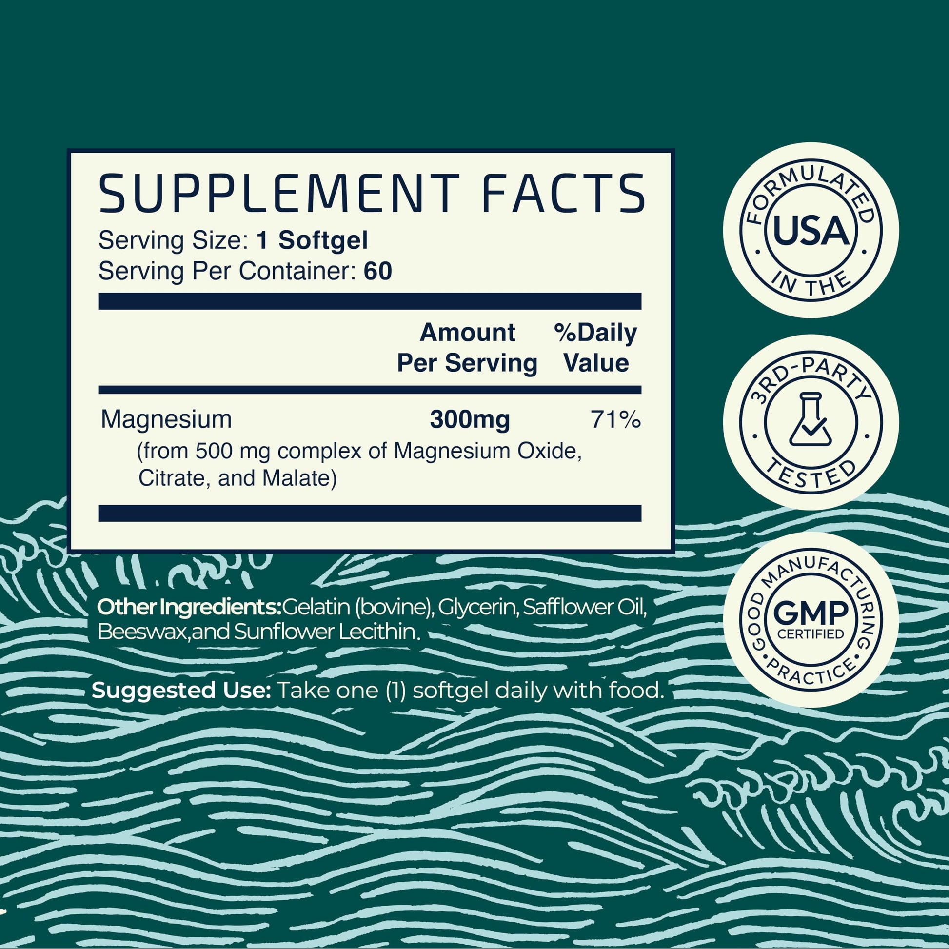 Triple Magnesium Softgels | Citrate, Malate, & Oxide | Highly Absorbable Magnesium Nobi Nutrition uk supplements