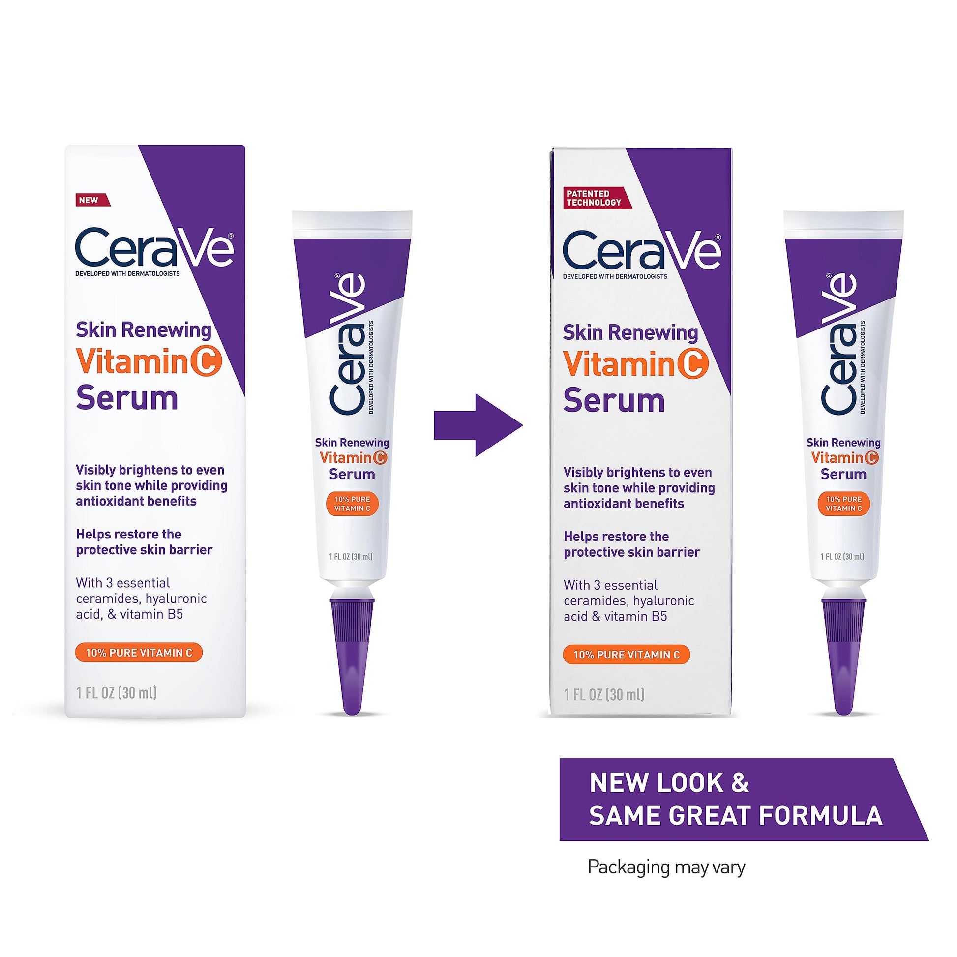 CeraVe Vitamin C Serum with Hyaluronic Acid | Skin Brightening Serum for Face CeraVe uk supplements