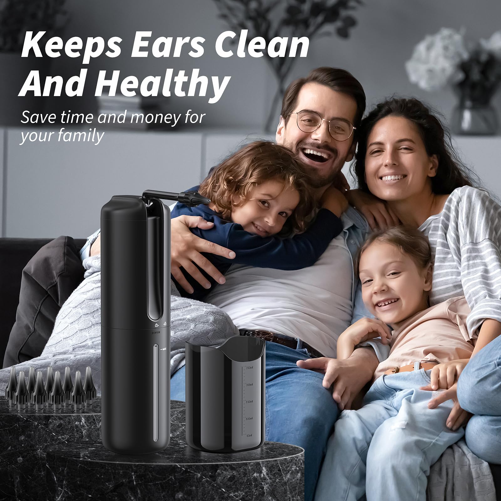 Ear Wax Removal - Electric Ear Irrigation Flushing System - Water Powered Ear Lebbtl uk supplements