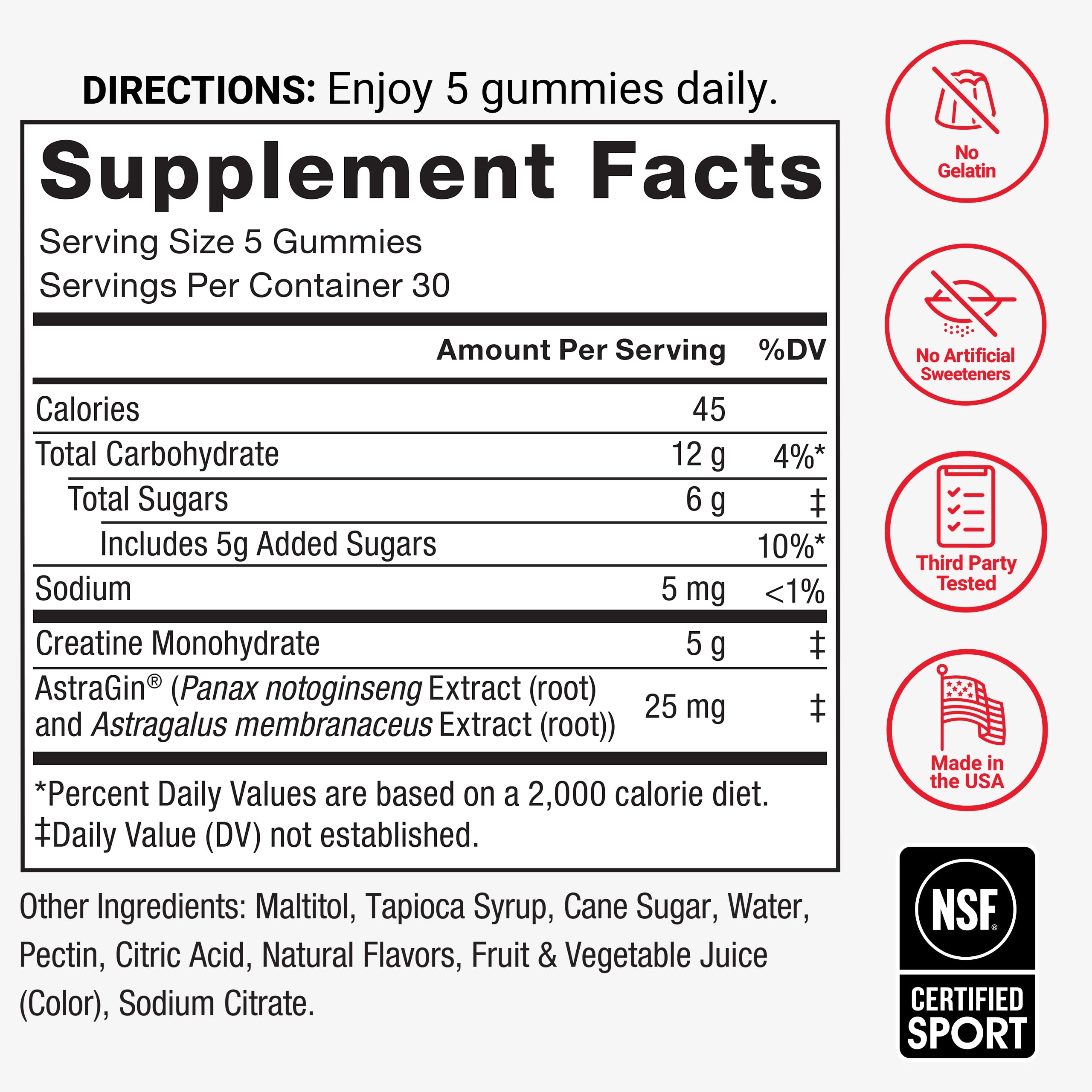 Force Factor Creatine Monohydrate Gummies, NSF Certified, 5g Dose for Men & Women to Support Muscle, Strength, Recovery, Cognitive Health & Memory, Mixed Berry, 150 Gummies Force Factor uk supplements