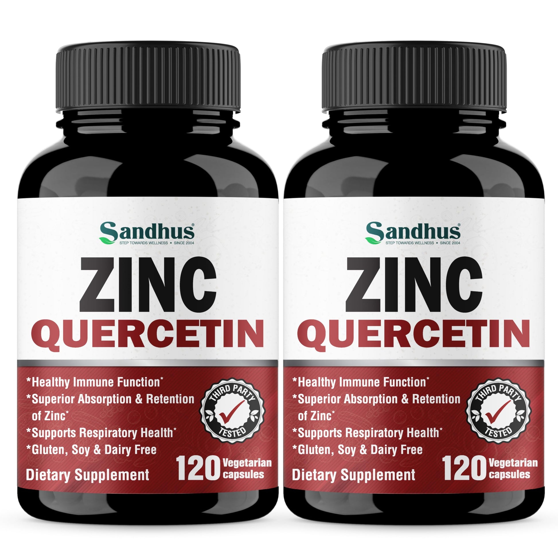 Zinc Quercetin Vegetarian Capsules 120 Ct- (2 Pack) Sandhu's uk supplements