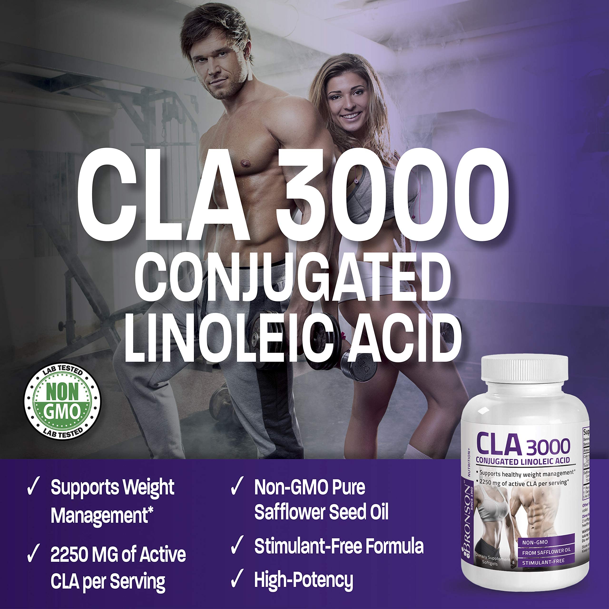 Bronson CLA 3000 Extra High Potency Supports Healthy Weight Managem Bronson uk supplements