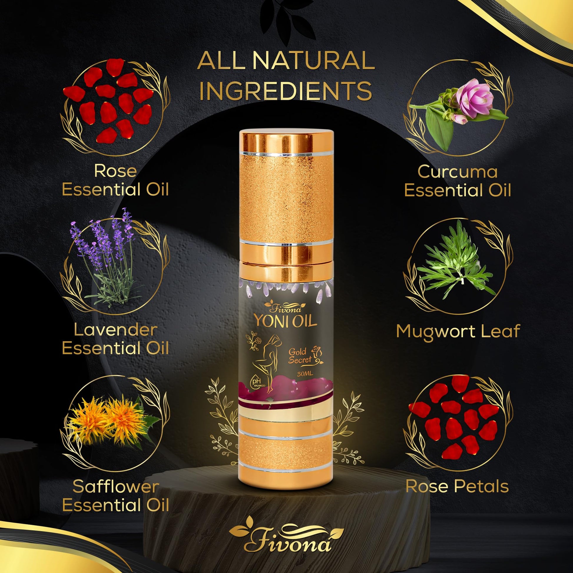 Fivona 4-in-1 Feminine Care Kit, Yoni Oil, Yoni Soap, Yoni Steaming Pot and Red Premium V Steam Herbs FIVONA uk supplements