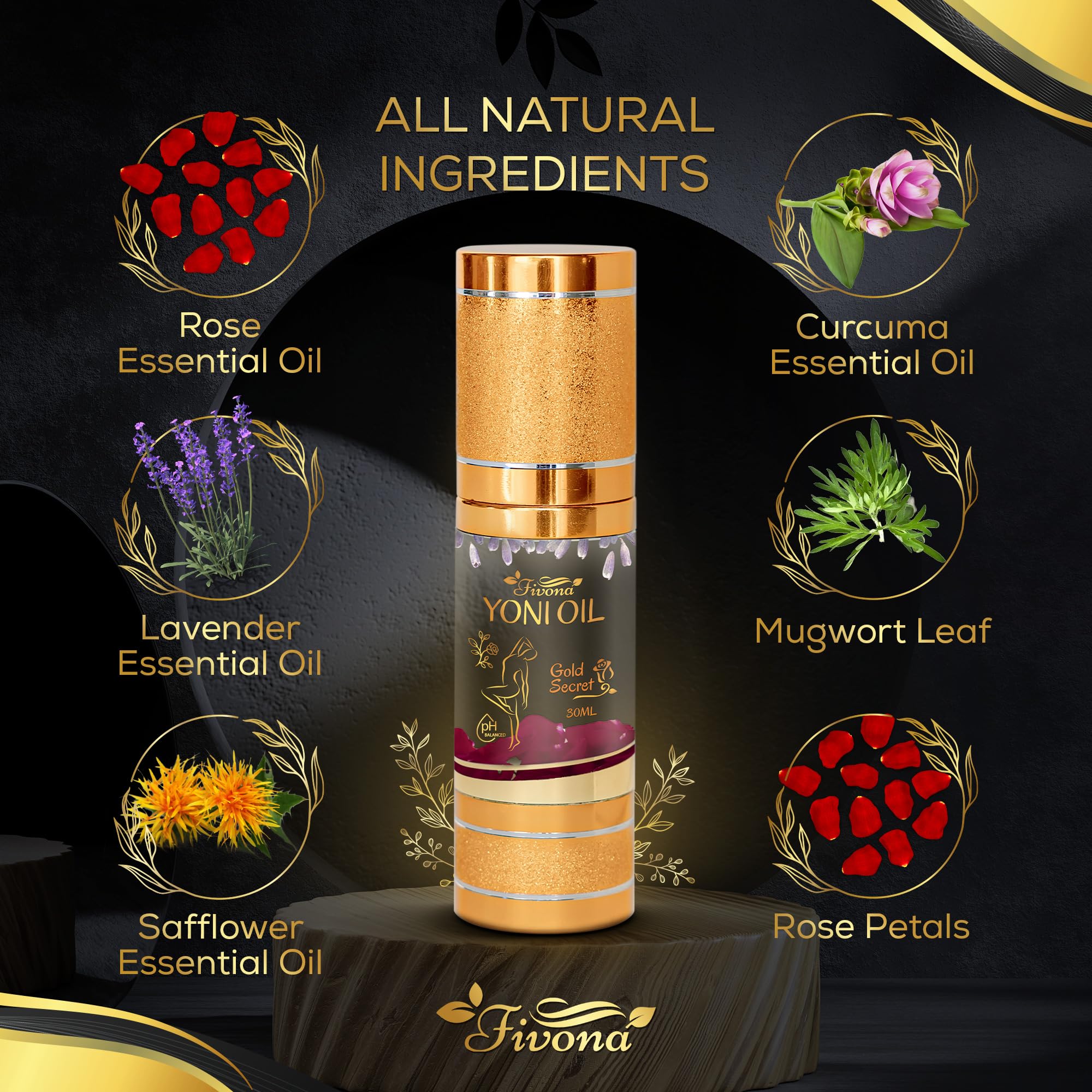 Fivona 4-in-1 Feminine Care Kit, Yoni Oil, Yoni Soap, Yoni Steaming Pot and Red Premium V Steam Herbs FIVONA uk supplements
