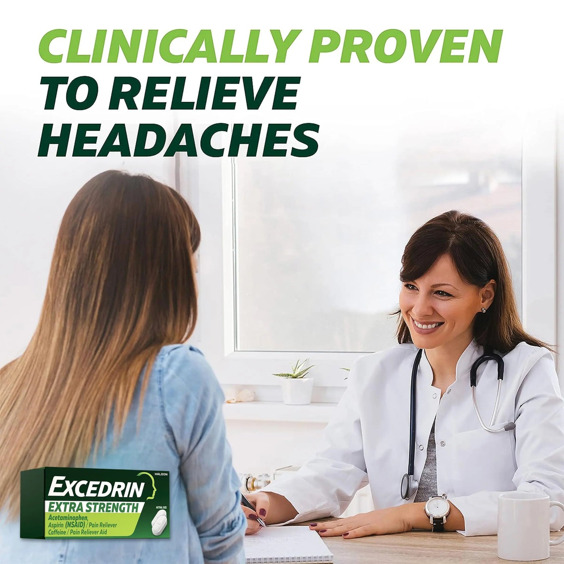 Excedrin Extra Strength Caplets for Headache Pain Relief, Acetaminophen 250mg, Aspirin 250mg, Caffeine 65mg, Pain Reliever, 24 count Excedrin uk supplements