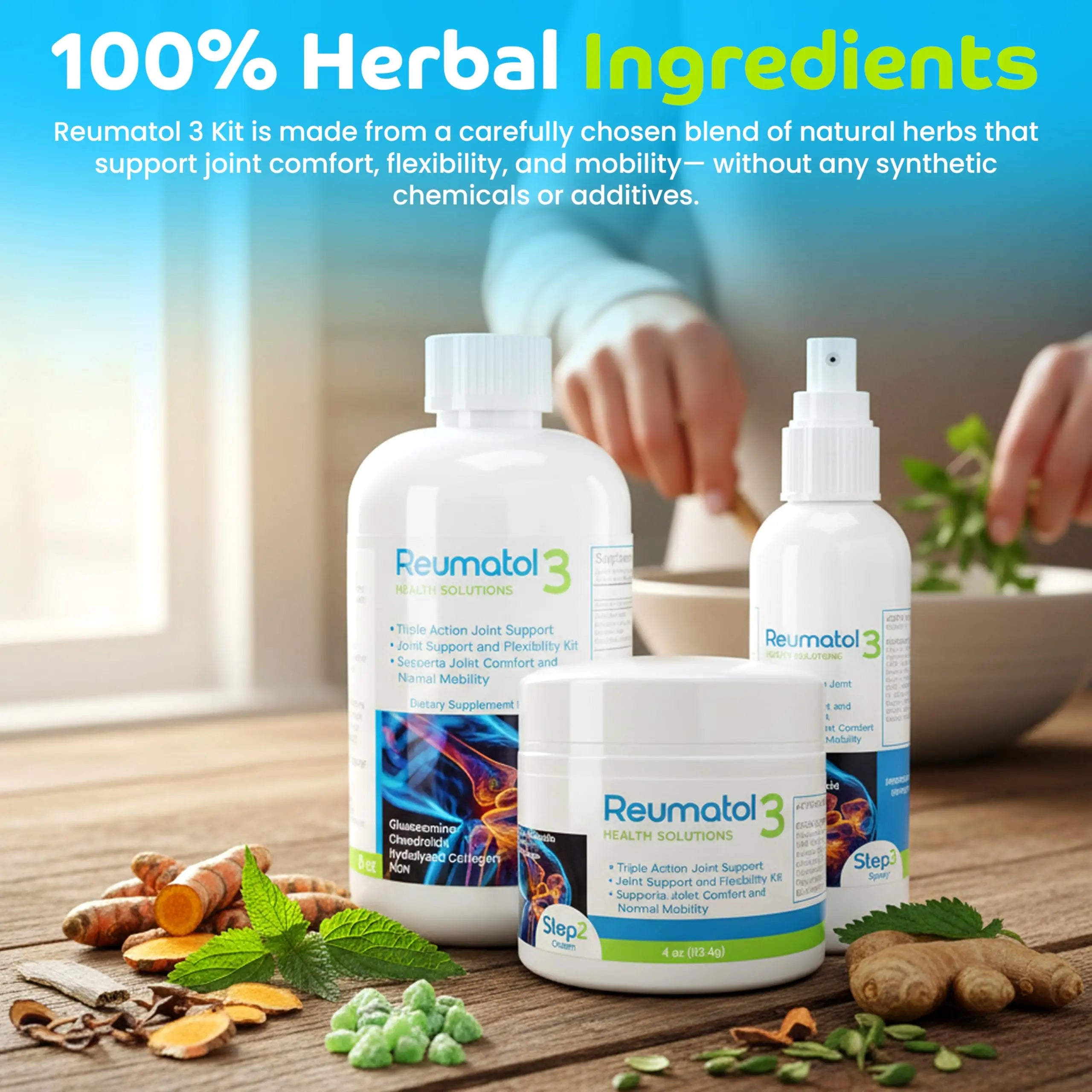 Reumatol 3 Kit – Natural Joint Support Formula for Comfort and Mobility | Helps Ease Stiffness & Promotes Flexible Joints | Herbal Blend for Daily Wellness Reumatol Health Solutions uk supplements