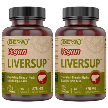 DEVA Vegan Liver Support Tablets 2-Pack - Proprietary Blend of 20 Herbs & Nutraceuticals, 90 Count Ea DEVA uk supplements