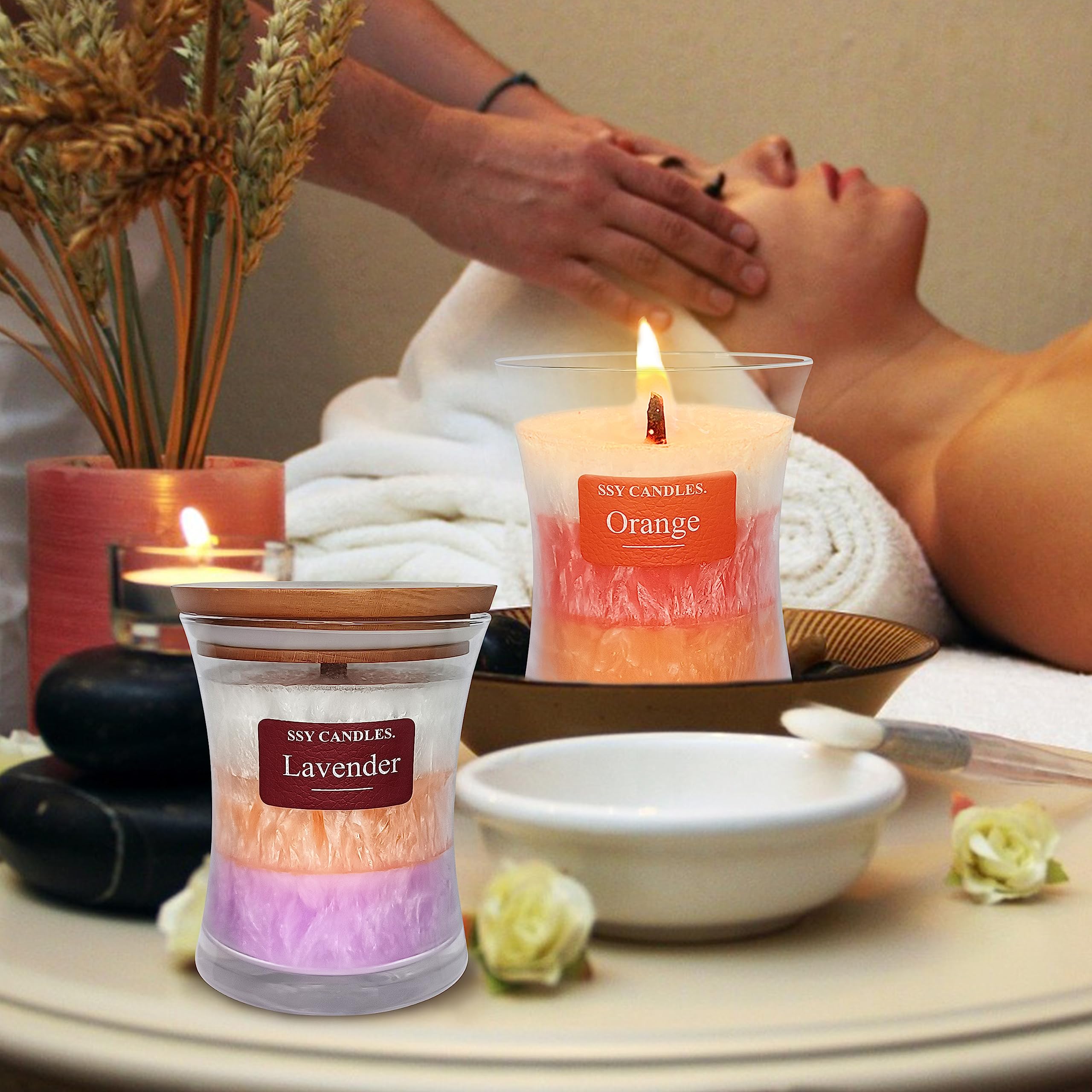 Citrus Jar Aromatherapy Candle Scented Candle Handmade Soy Candles Wood Candles Wick Fragrance SEUCRWAX uk supplements