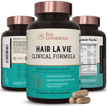 Hair La Vie Live Conscious Clinical Formula Hair Growth Vitamins for Women and Men w/Biotin, Collagen & Saw Palmetto (Pack of 1) Hair La Vie uk supplements
