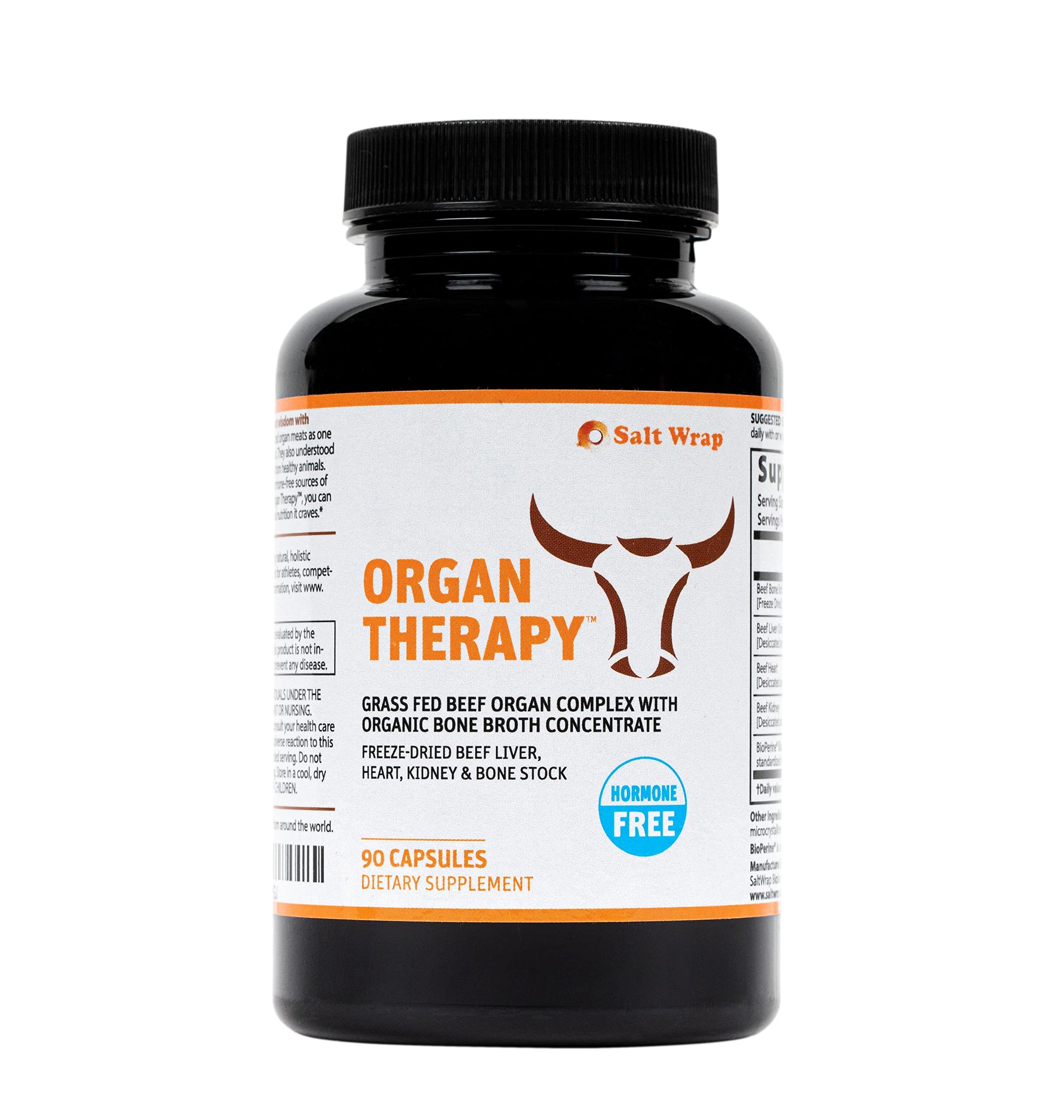 SaltWrap Organ Therapy - Grass Fed Beef Organ Meat Complex Supplement with Organic SaltWrap uk supplements