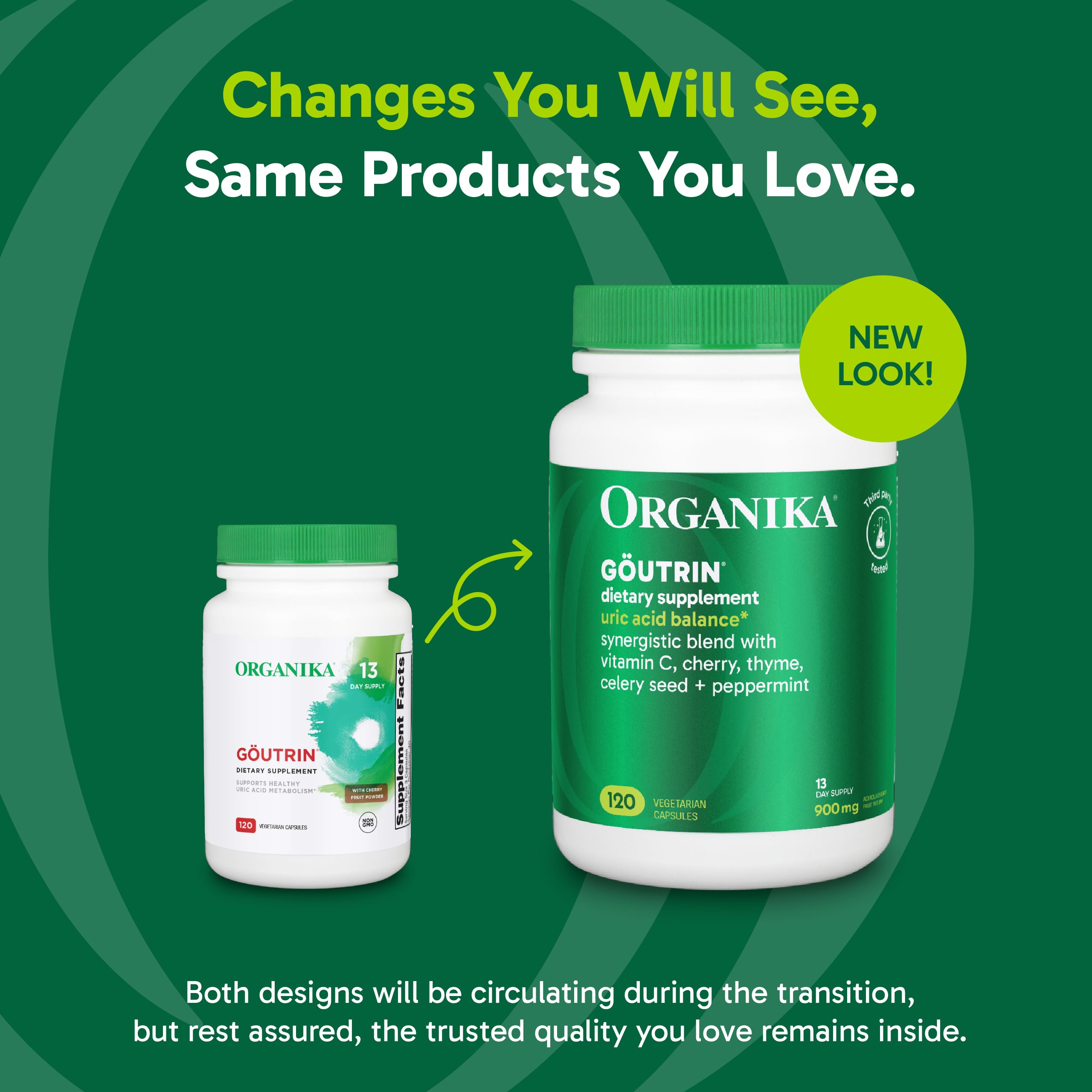 Organika Goutrin Uric Acid Flush for Gout (120 Caps): Gentle Gout Support with Cherry, Thyme, Celery Seed, Peppermint, & VIT C: Clean & Vegan Gout Supplements for Men & Women - Metabolism & Mobility Organika uk supplements
