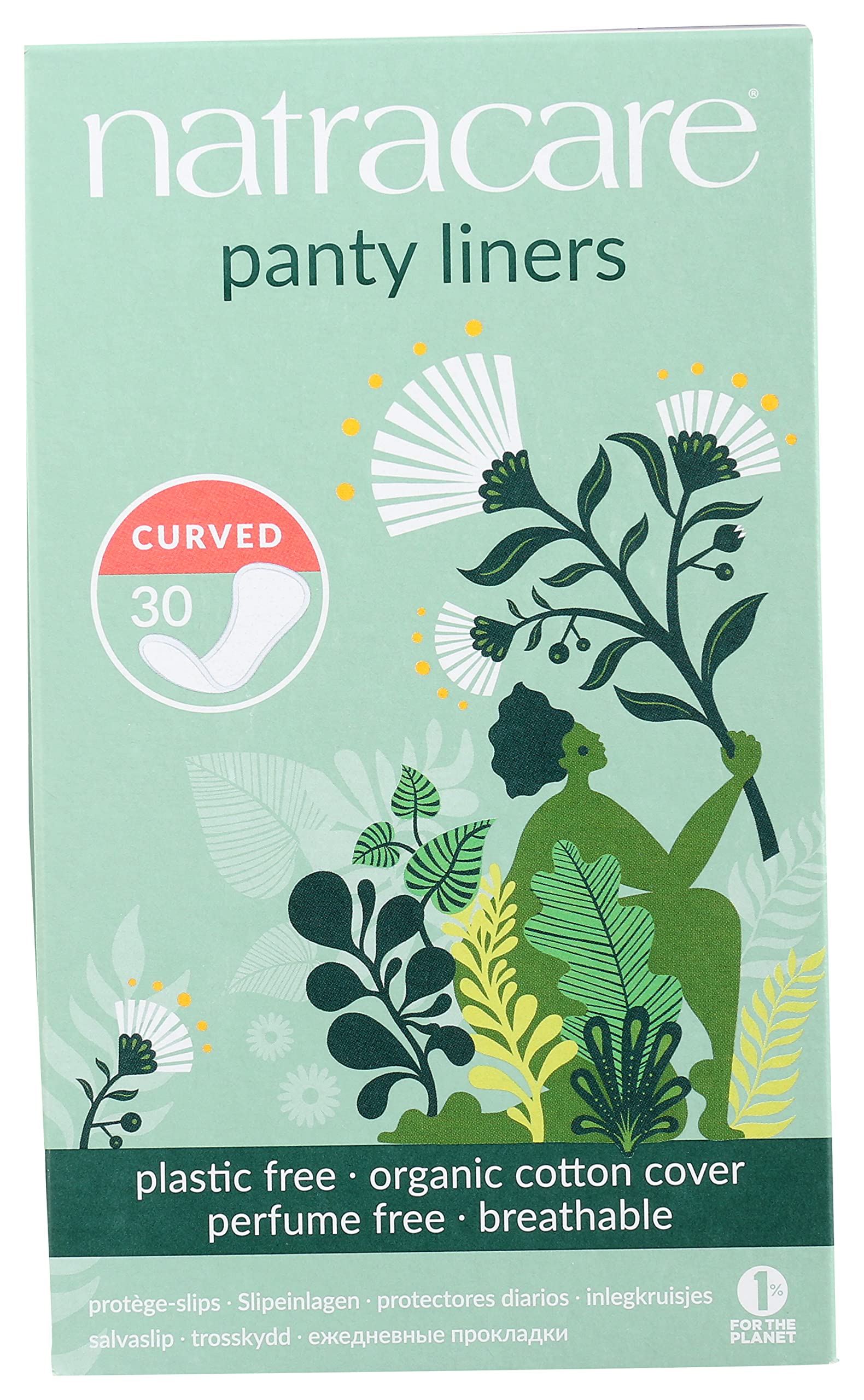 Natracare Natural Organic Curved Panty Liners, with Certified Organic Cotton, Ecologically Certified NATRACARE uk supplements