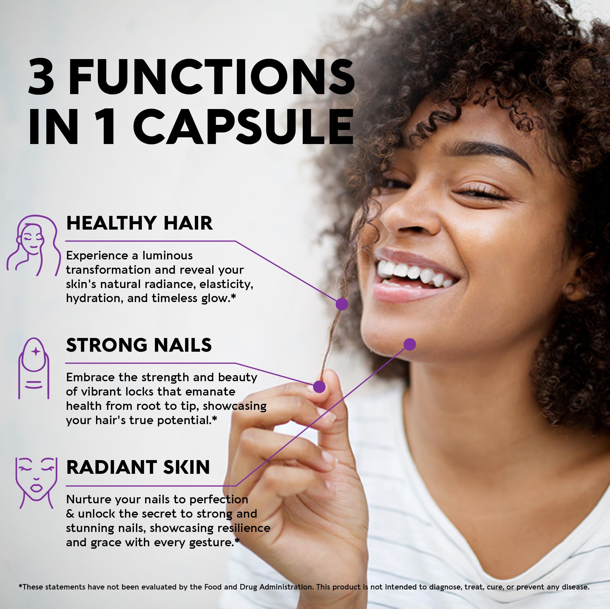 Biotin | Collagen | Keratin | Hyaluronic Acid - Hair Growth Support Pills, 25000 mcg NUTRAHARMONY uk supplements