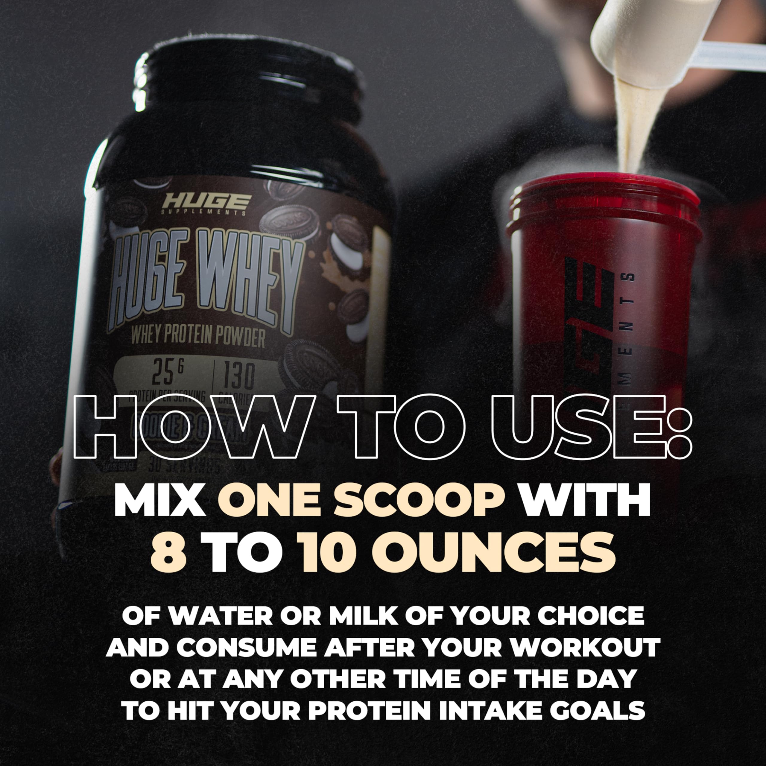 Huge Supplements Whey Protein Concentrate Powder, 25g Protein Per Serving, 5g BCAA Huge Supplements uk supplements