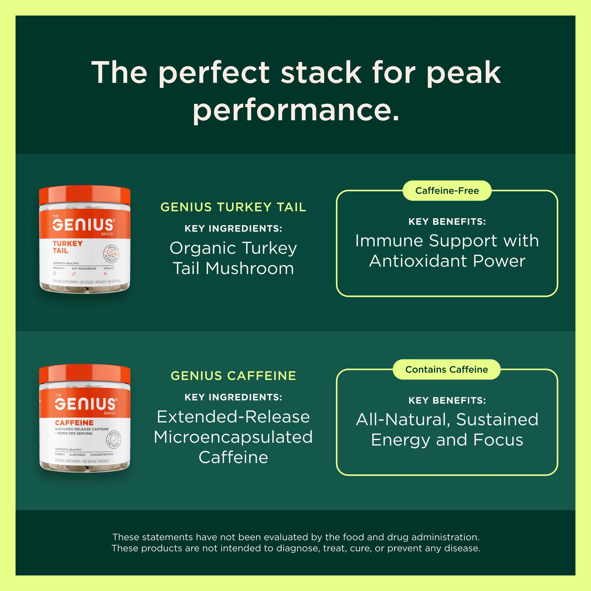 The Genius Brand Genius Lion's Mane - Plant-Based Supplement for Memory, Focus & Mood Support - Organic & Non-GMO - 120 Veggie Capsules The Genius Brand uk supplements