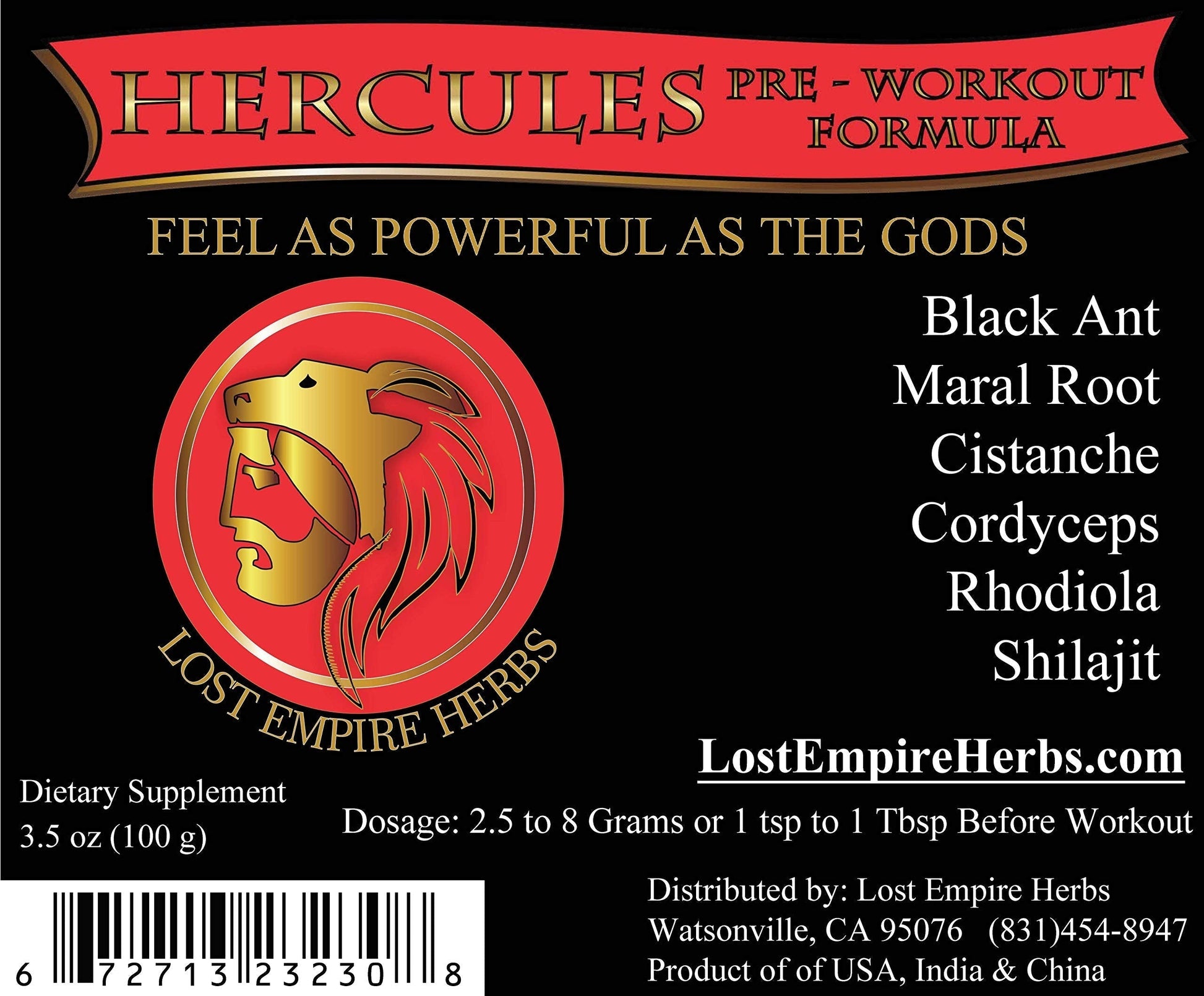 Lost Empire Herb's Pre Workout Herbal Supplement (Powder ~ 100g) || Premium Grade LOST EMPIRE HERBS UNLEASH THE POWER OF NATURE uk supplements