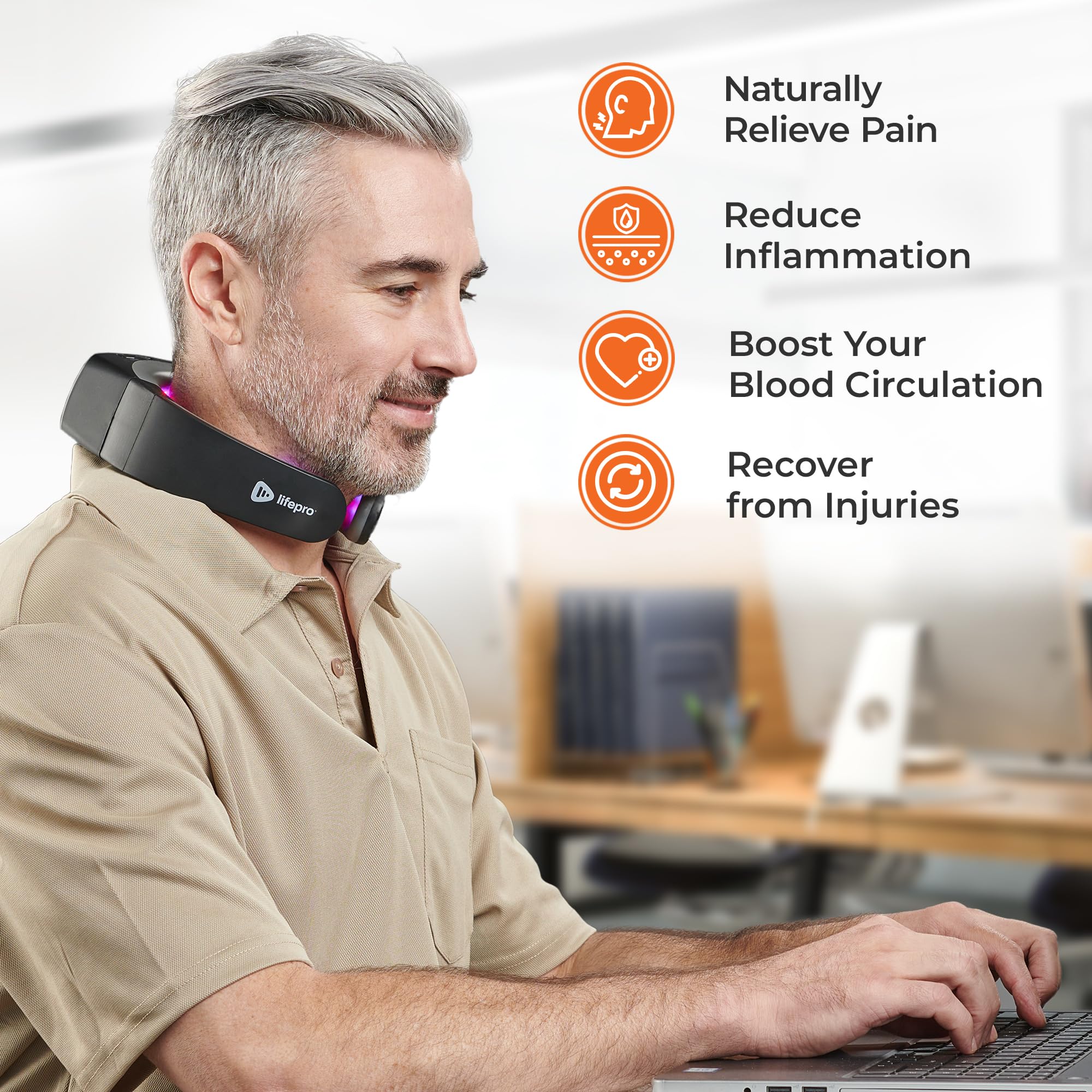 Lifepro Red Light Therapy for Neck - Compact & Rechargeable Red Light Therapy Device- On-The-Go LifePro uk supplements
