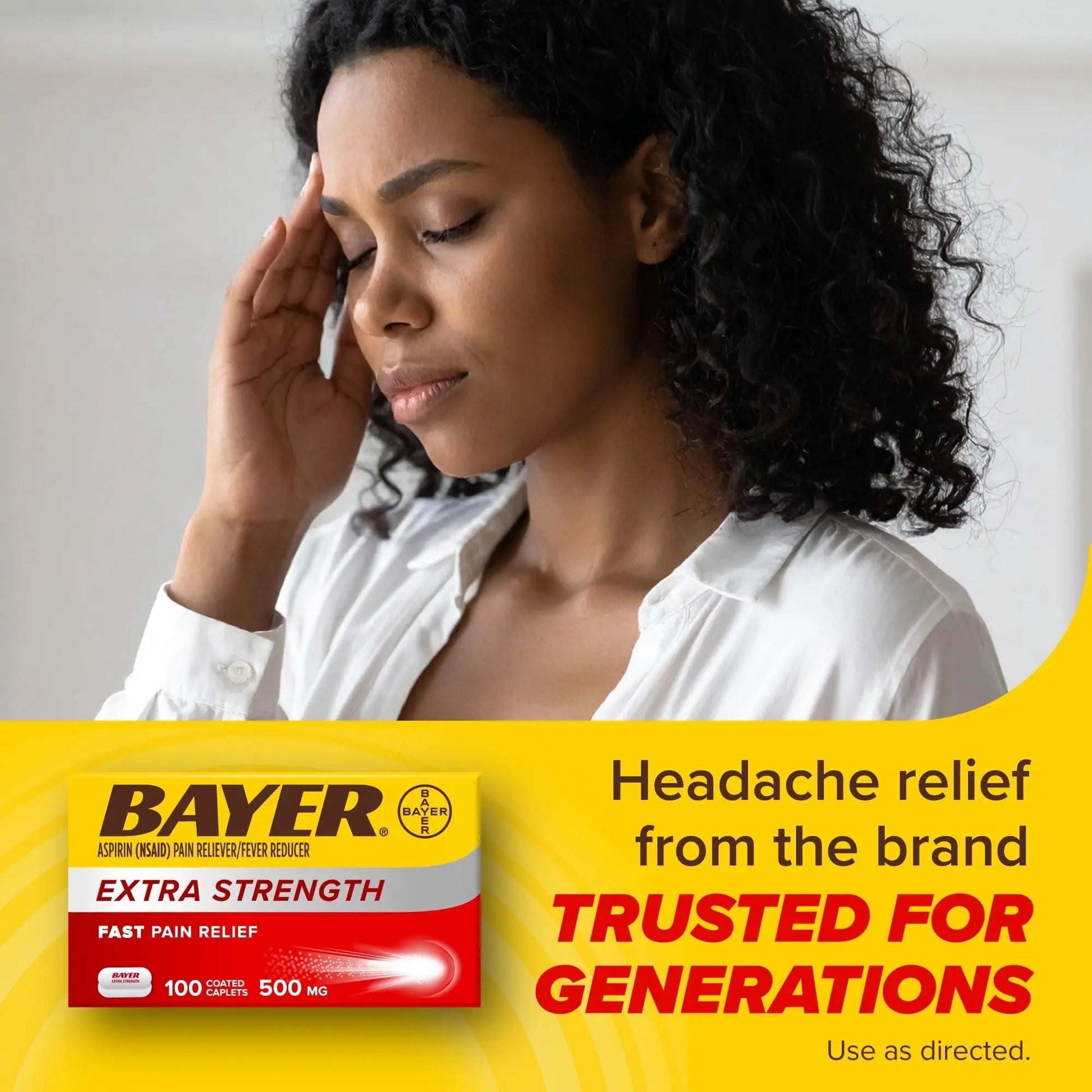 Bayer Aspirin Extra Strength, Aspirin 500mg, Pain Relief Pills, Fever Reducer and Headache Relief for Adults, 100 ct Bayer uk supplements