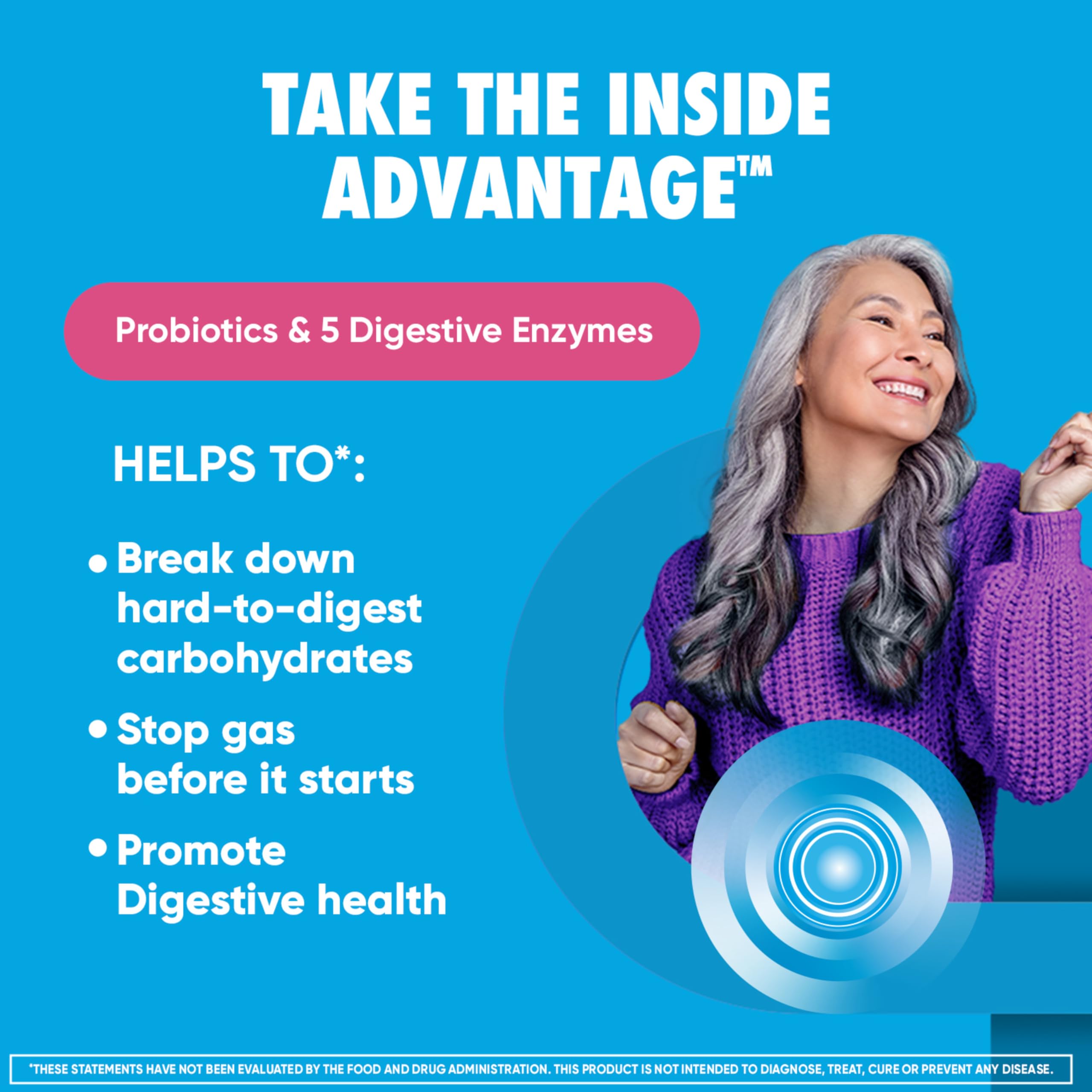 Digestive Enzyme and Probiotic Capsule- Digestive Advantage 32 Capsules, Survives 100x Better than regular 50 billion CFU, Breaks down food, helps prevent gas Digestive Advantage uk supplements