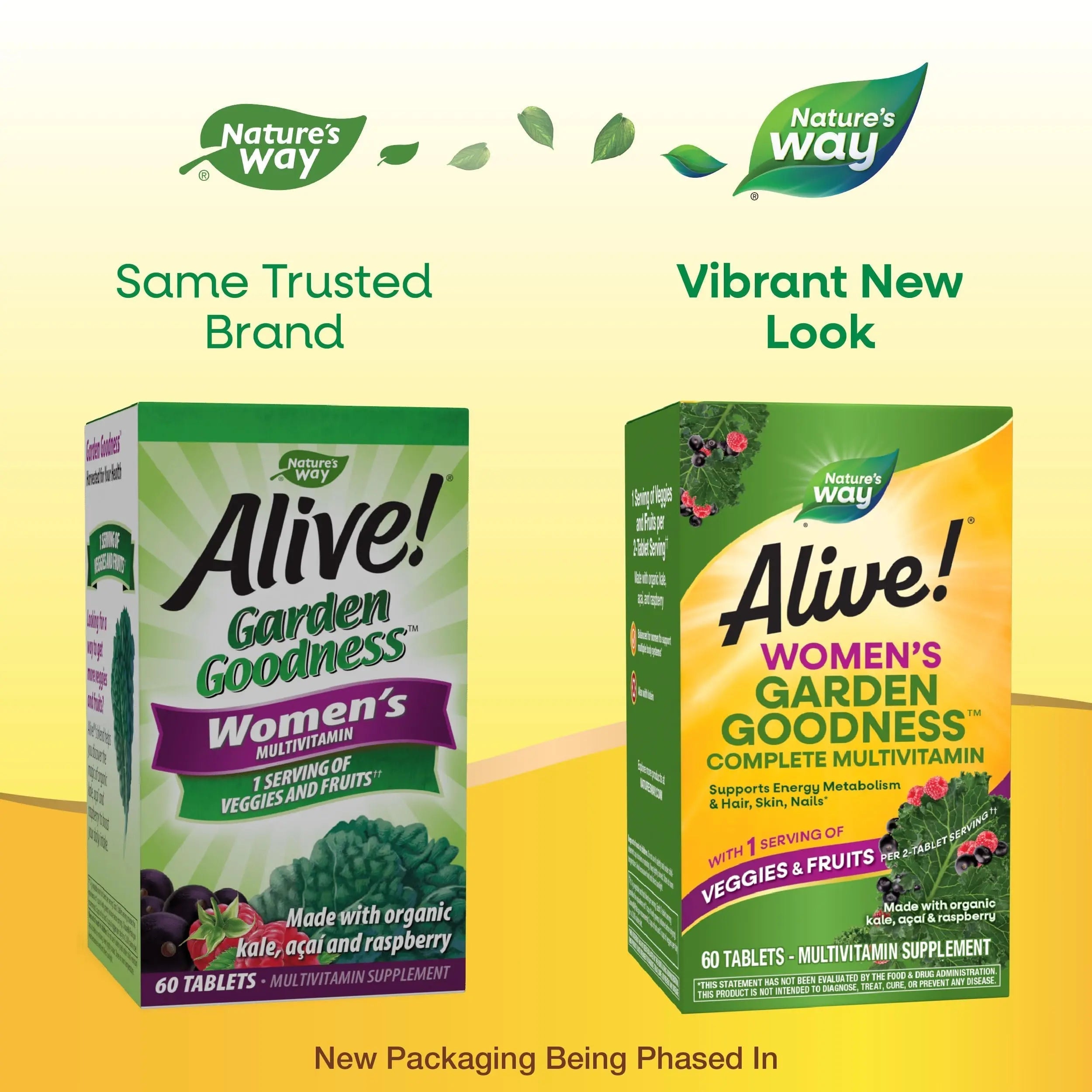 Nature's Way Alive! Garden Goodness Multivitamin for Women, High Potency B-Vitamins to Support Cellular Energy Nature's Way uk supplements
