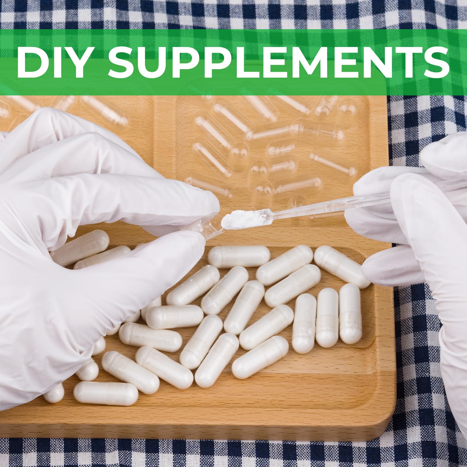 Angtai JN Size 0 Capsules Empty Vegan Plant Based Clear (100 Count) Gluten Free, Non-GMO, Halal Certified Pill Caps Filling Kit with 2 Spoons for Vegetarian DIY Your Own Supplements Angtai JN uk supplements