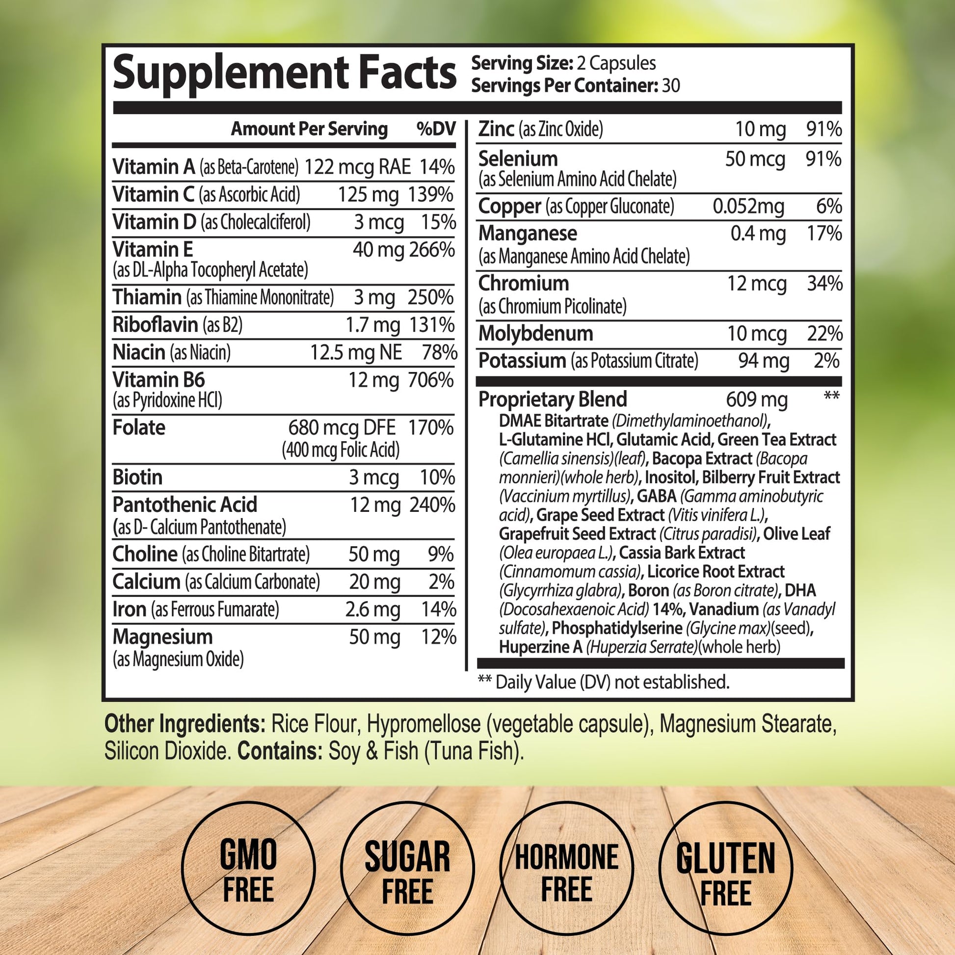 Neuro Plus Brain Supplement - Nootropic for Memory, Focus & Clarity - Neuro Brain and Focus Supplement with Bacopa Monnieri & DHA - Cognitive Support Formula - 60 Capsules Vitalize Life uk supplements