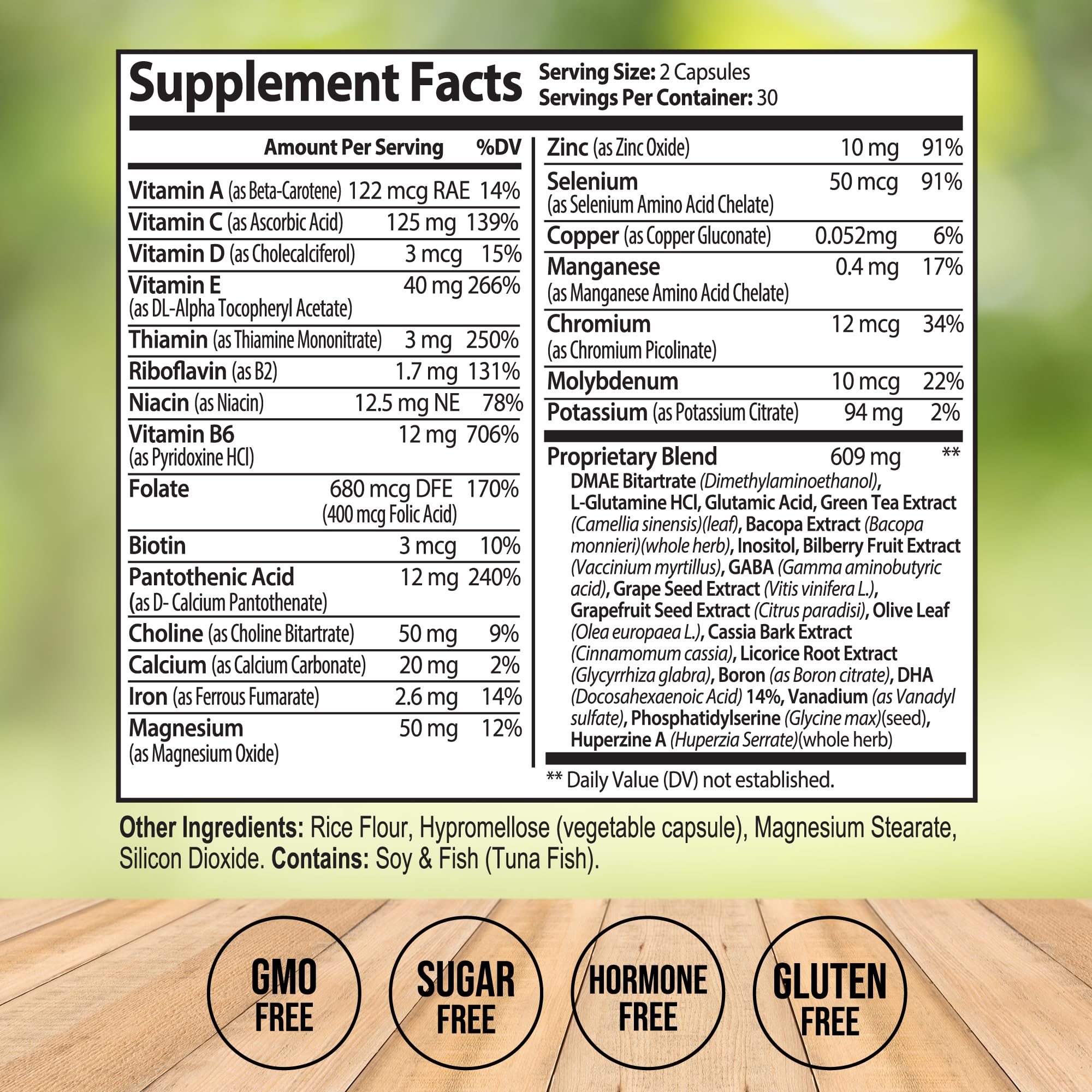 Neuro Plus Brain Supplement - Nootropic for Memory, Focus & Clarity - Neuro Brain and Focus Supplement with Bacopa Monnieri & DHA - Cognitive Support Formula - 60 Capsules Vitalize Life uk supplements
