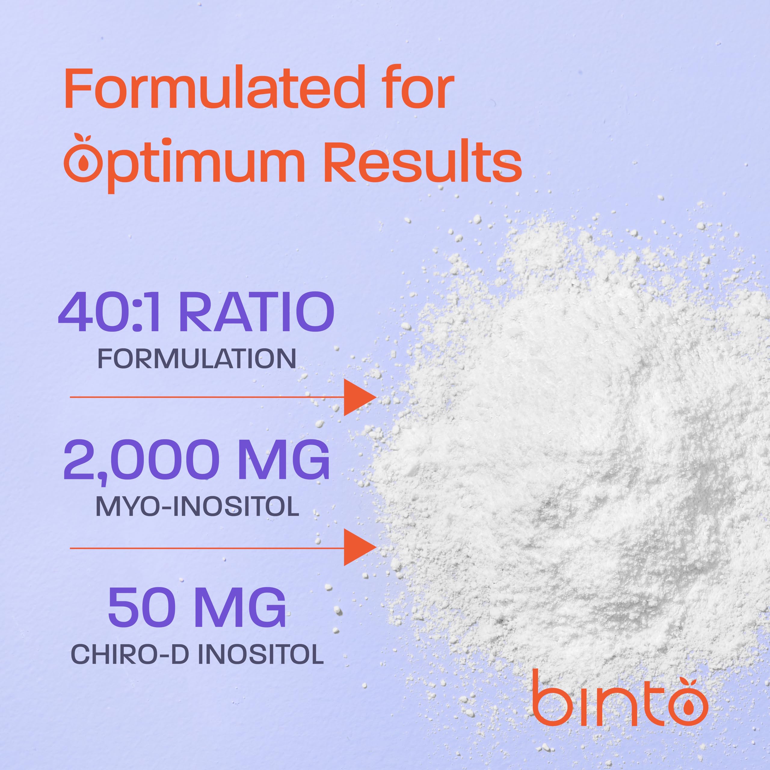 Binto Inositol Powder Mix | 60-Day Supply | 40:1 Ratio of Myo and D-Chiro Inositol Binto uk supplements