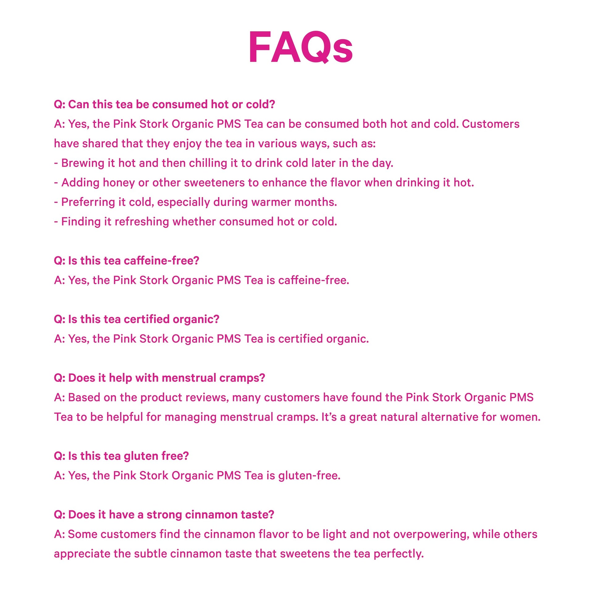 Pink Stork Organic PMS Tea for Hormone Balance, Mood Swings, Bloating, and Period Regularity - 8 Herbs - Vitex, Red Raspberry Leaf, Chamomile - Caffeine-Free - 15 Sachets, Hot or Iced Pink Stork uk supplements